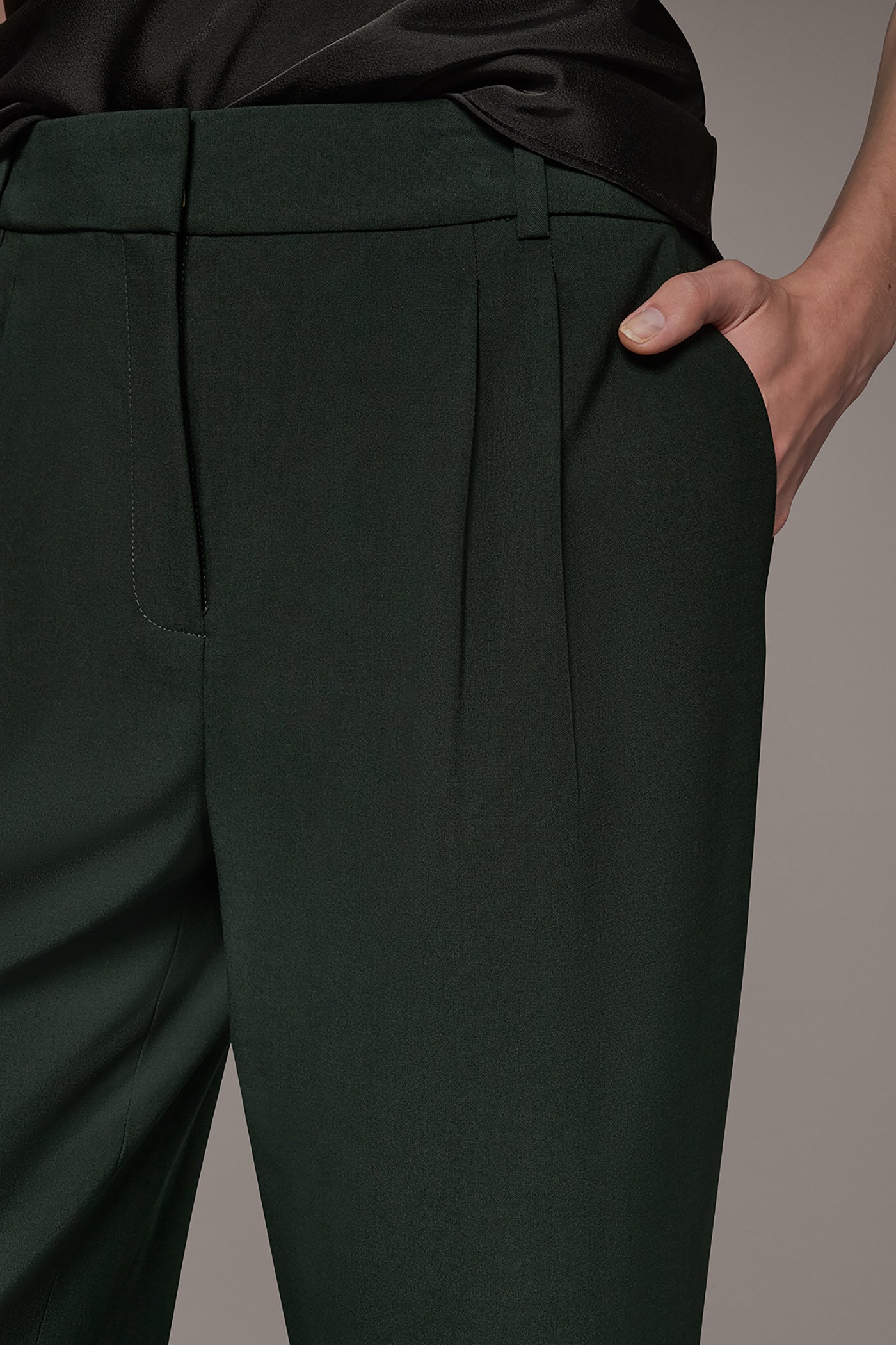 HIGH-RISE PLEATED WIDE-LEG PANT VIEW 4