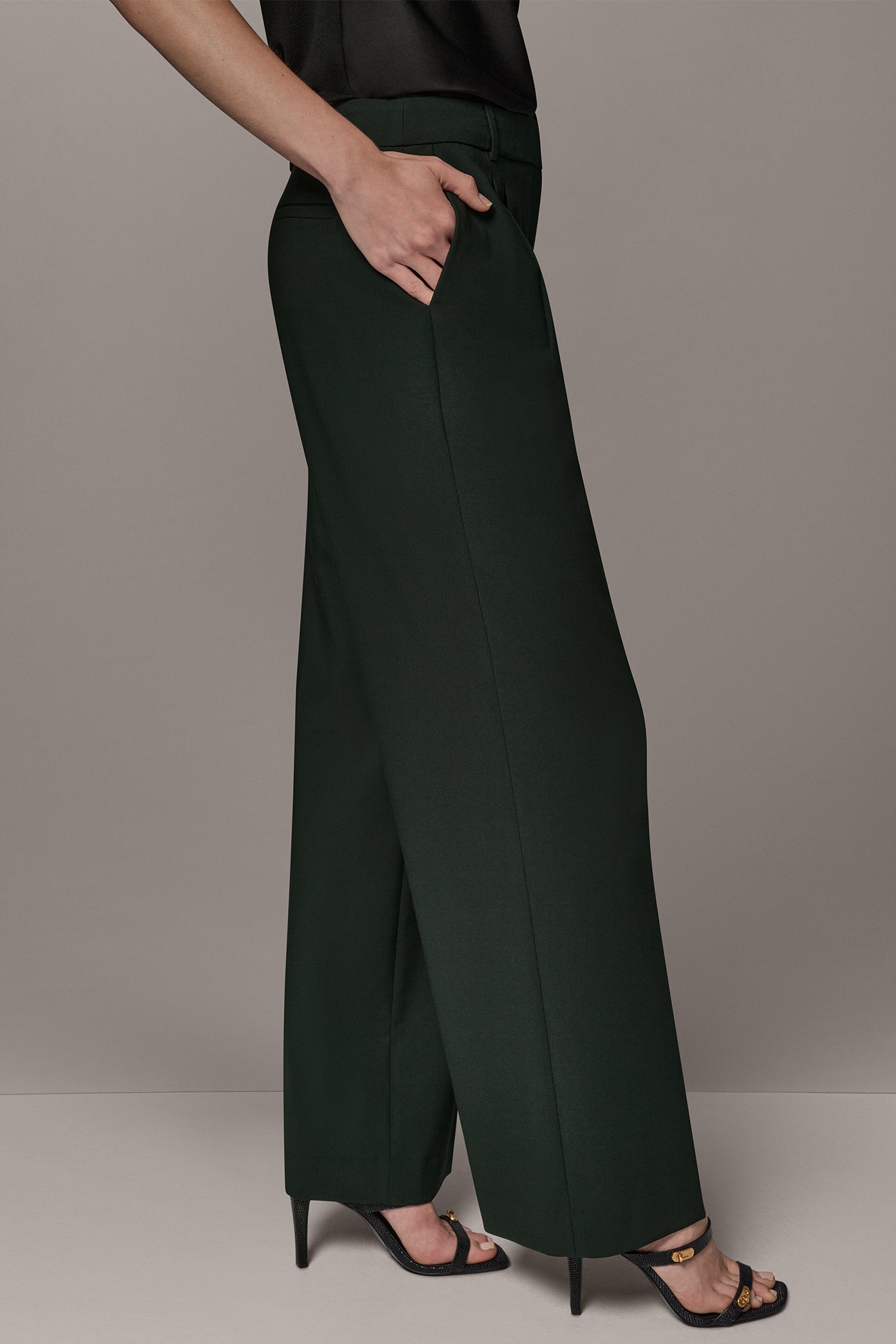 HIGH-RISE PLEATED WIDE-LEG PANT VIEW 2