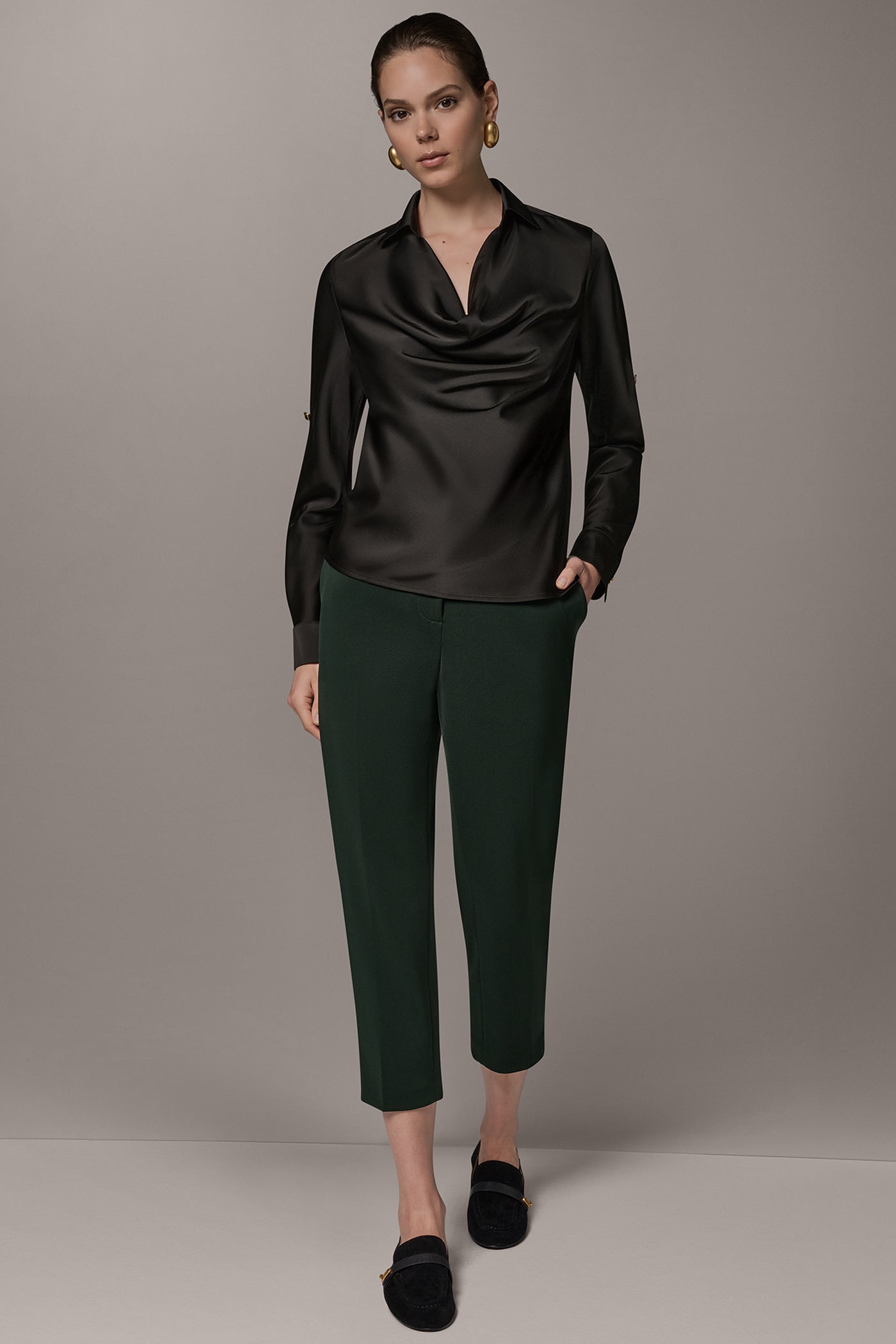 ROLL SLEEVE COWL NECK BLOUSE VIEW 7 | New Arrivals