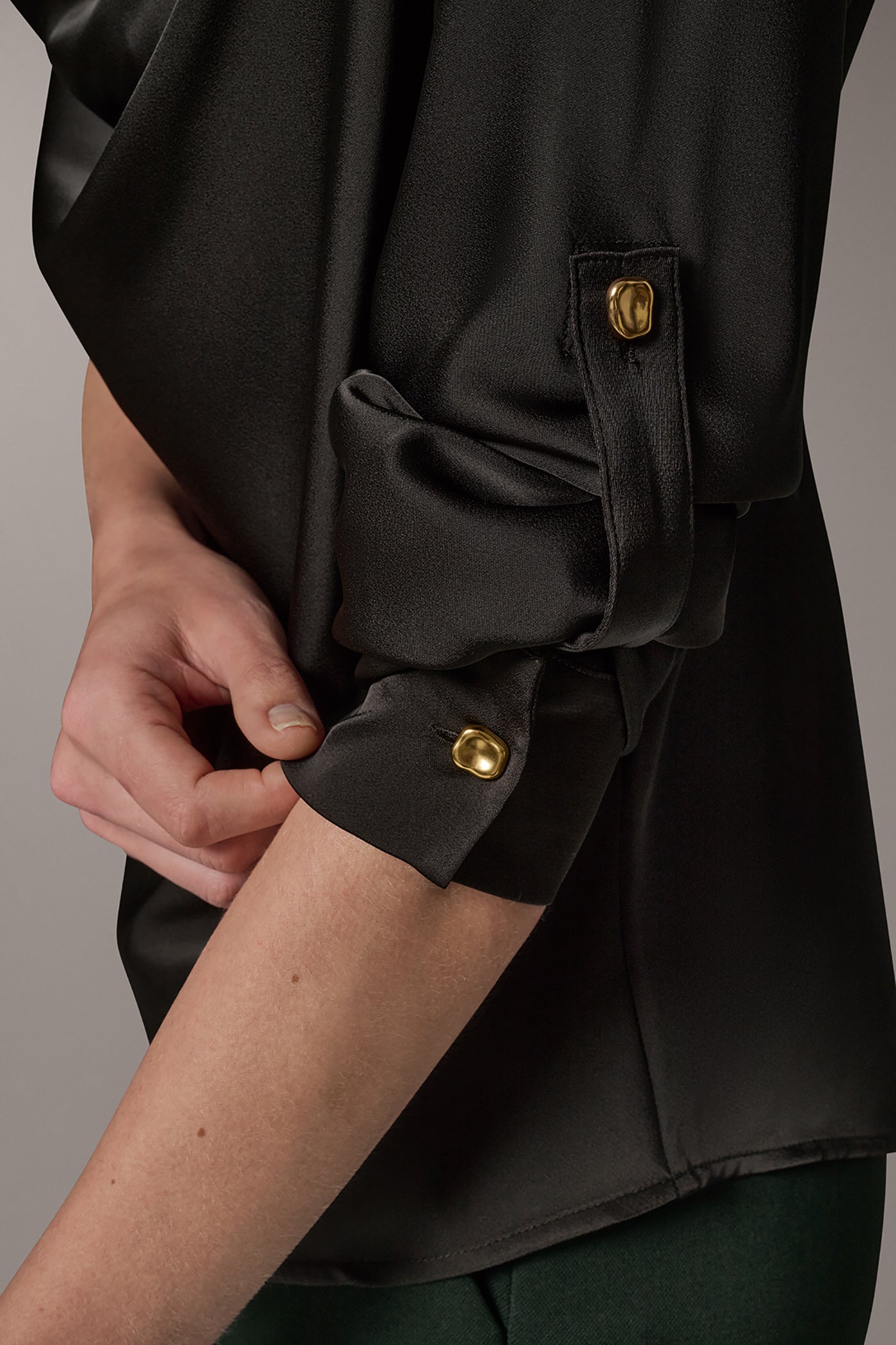 ROLL SLEEVE COWL NECK BLOUSE VIEW 5 | New Arrivals