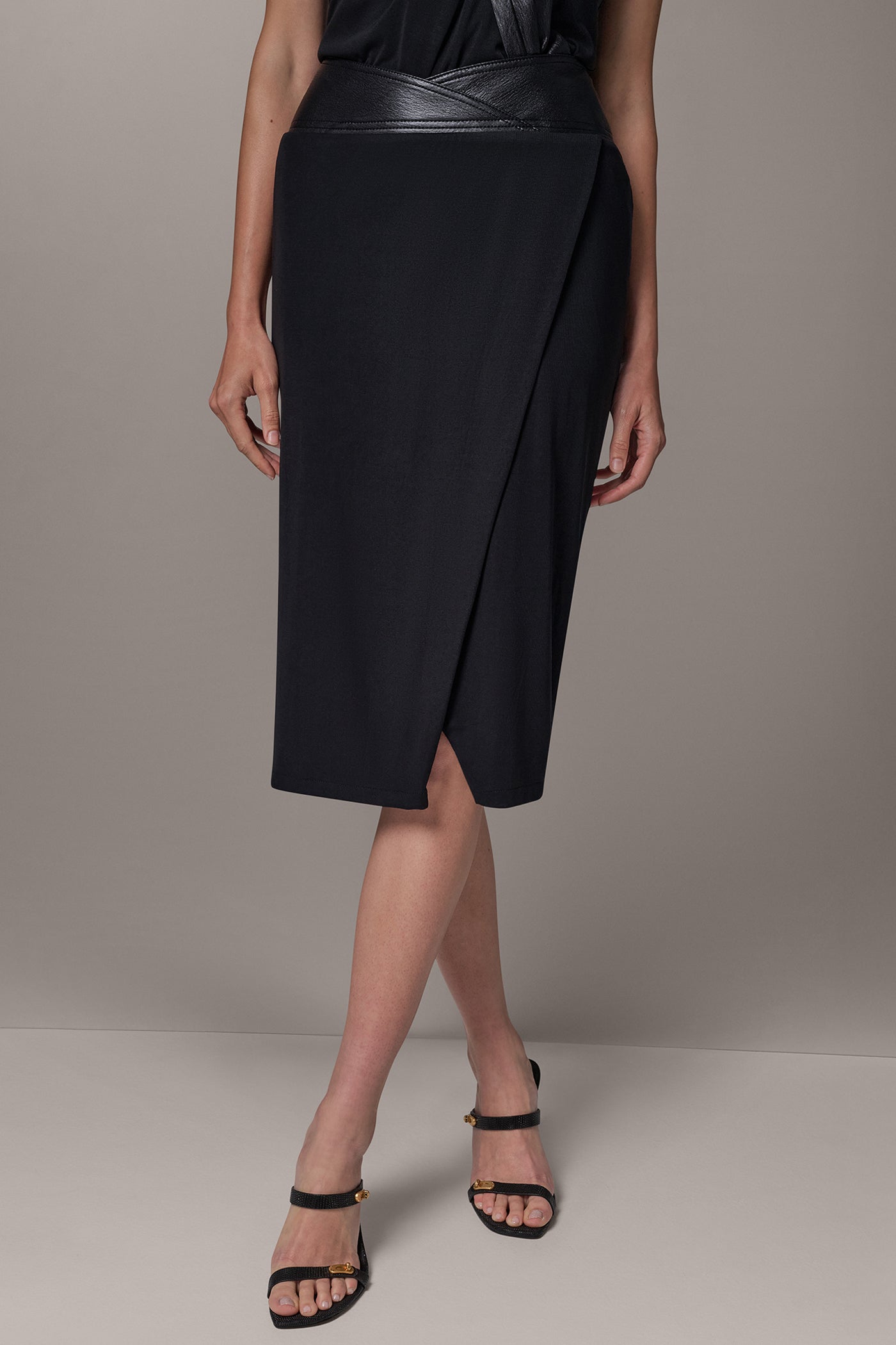 WRAP EFFECT TWIST PENCIL SKIRT VIEW 3