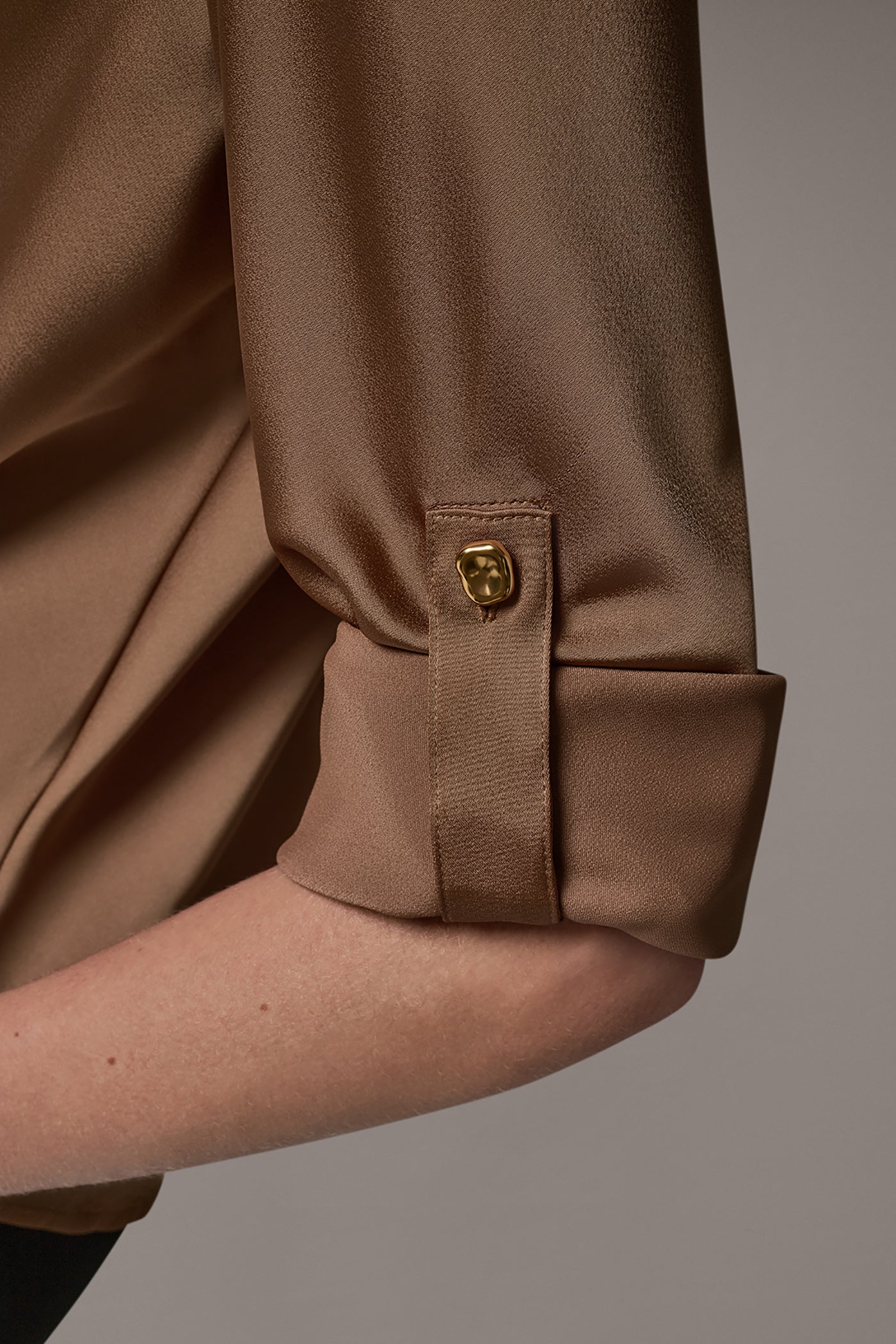 ROLL SLEEVE COWL NECK BLOUSE VIEW 6 | New Arrivals
