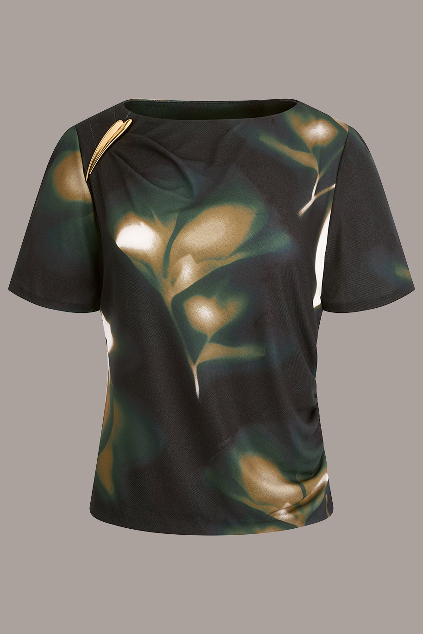 PRINTED DOLMAN SLEEVE BOATNECK TOP VIEW 8 | Clothing