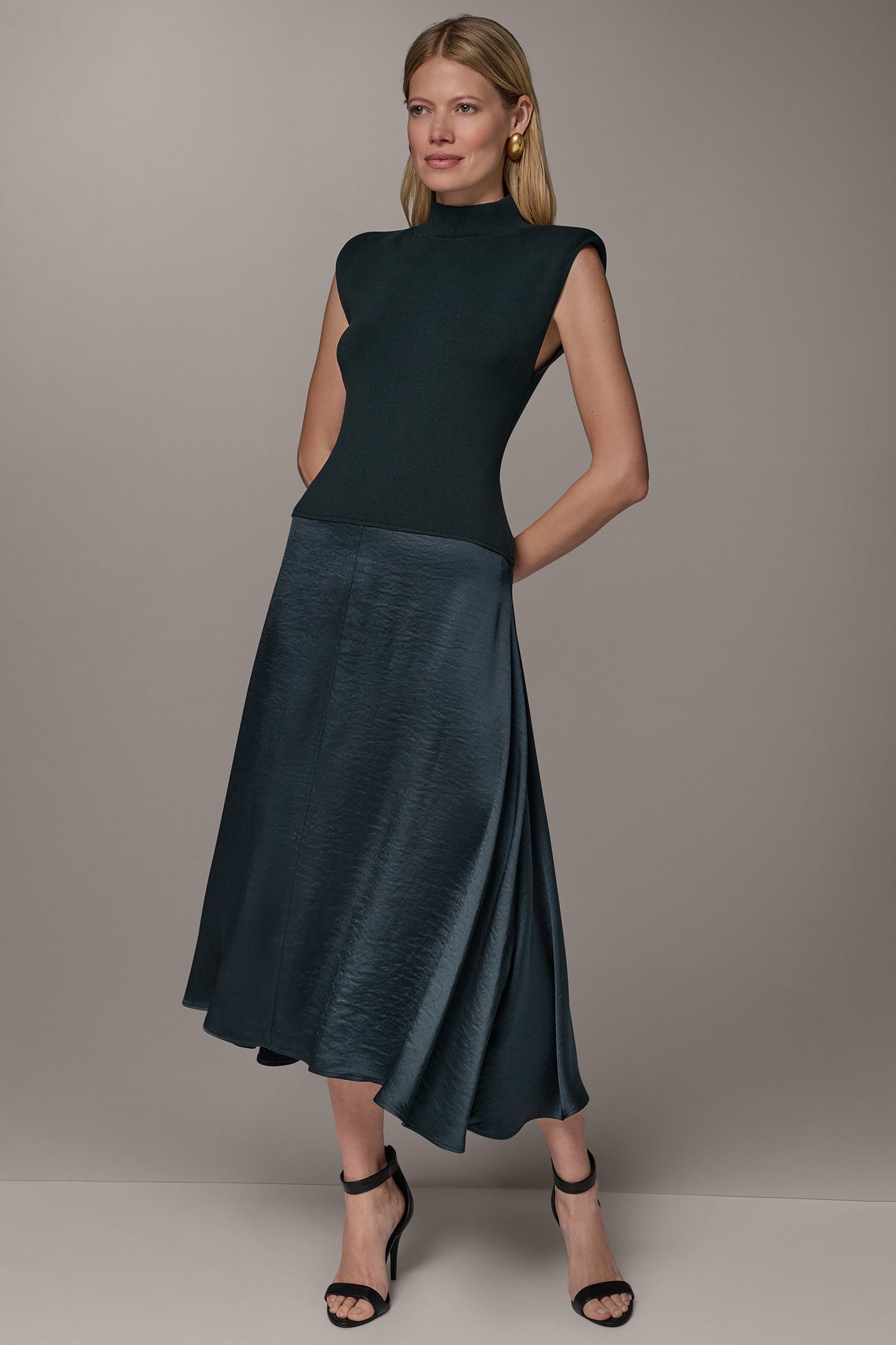Donna Karan Women's Media Midi Dress - Black Forest