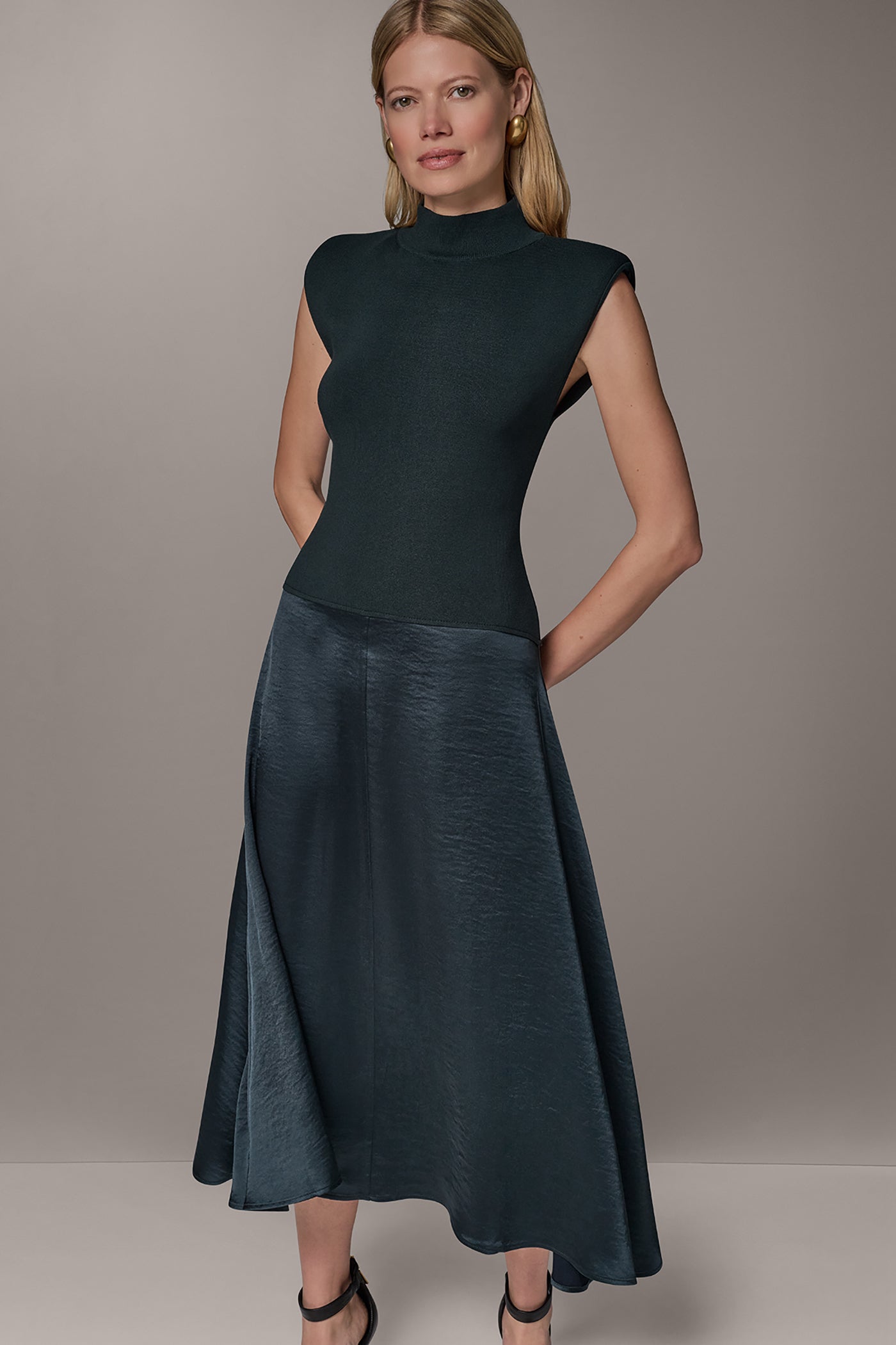 Donna Karan Women's Media Midi Dress - Black Forest