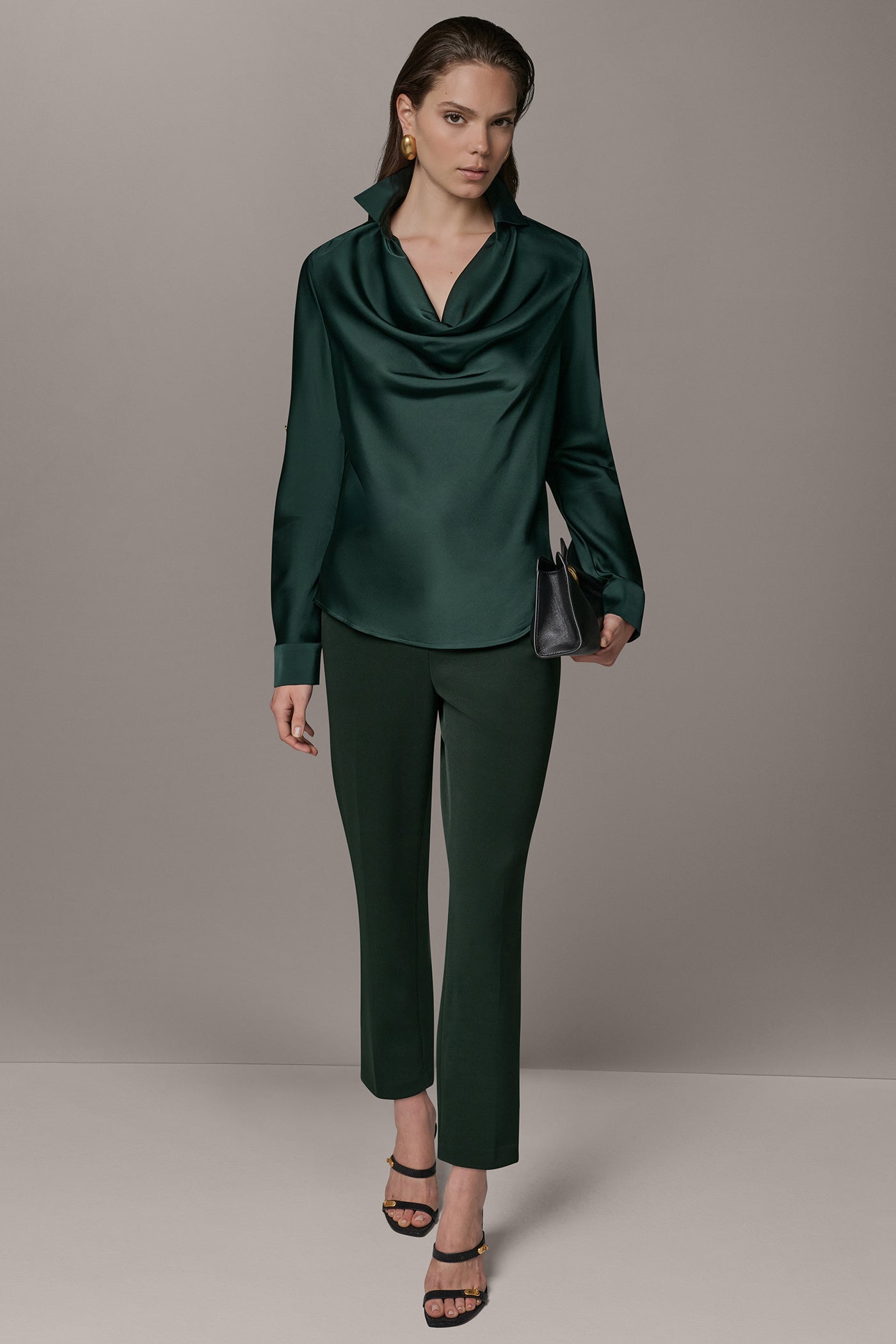 ROLL SLEEVE COWL NECK BLOUSE VIEW 10 | New Arrivals