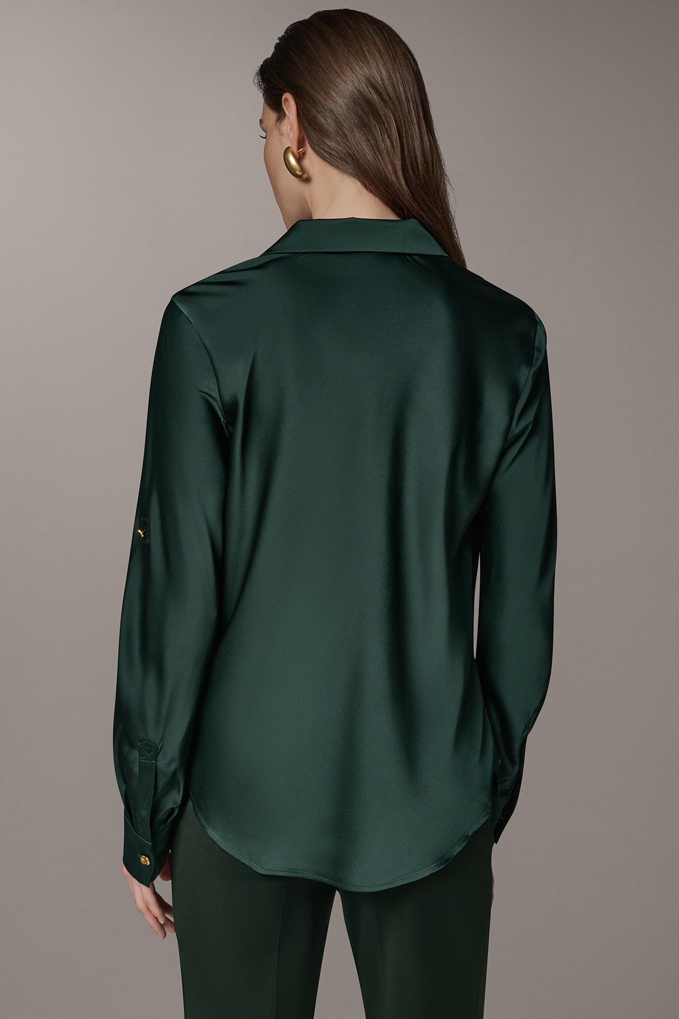 ROLL SLEEVE COWL NECK BLOUSE VIEW 3 | New Arrivals