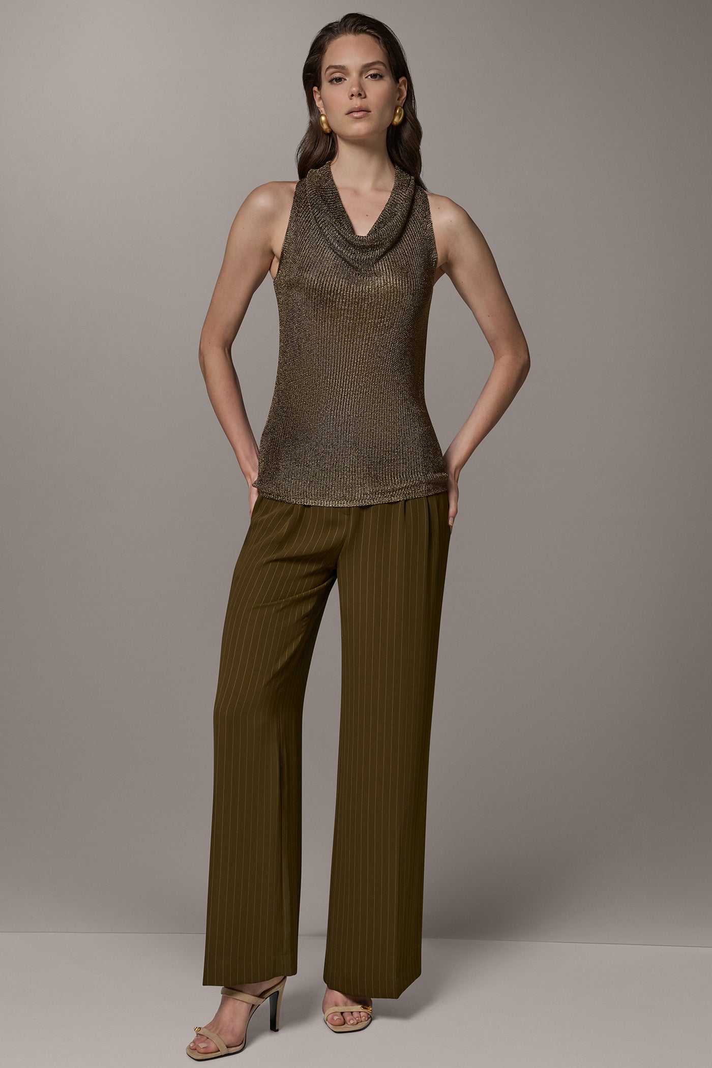 METALLIC COWL NECK SWEATER VIEW 6