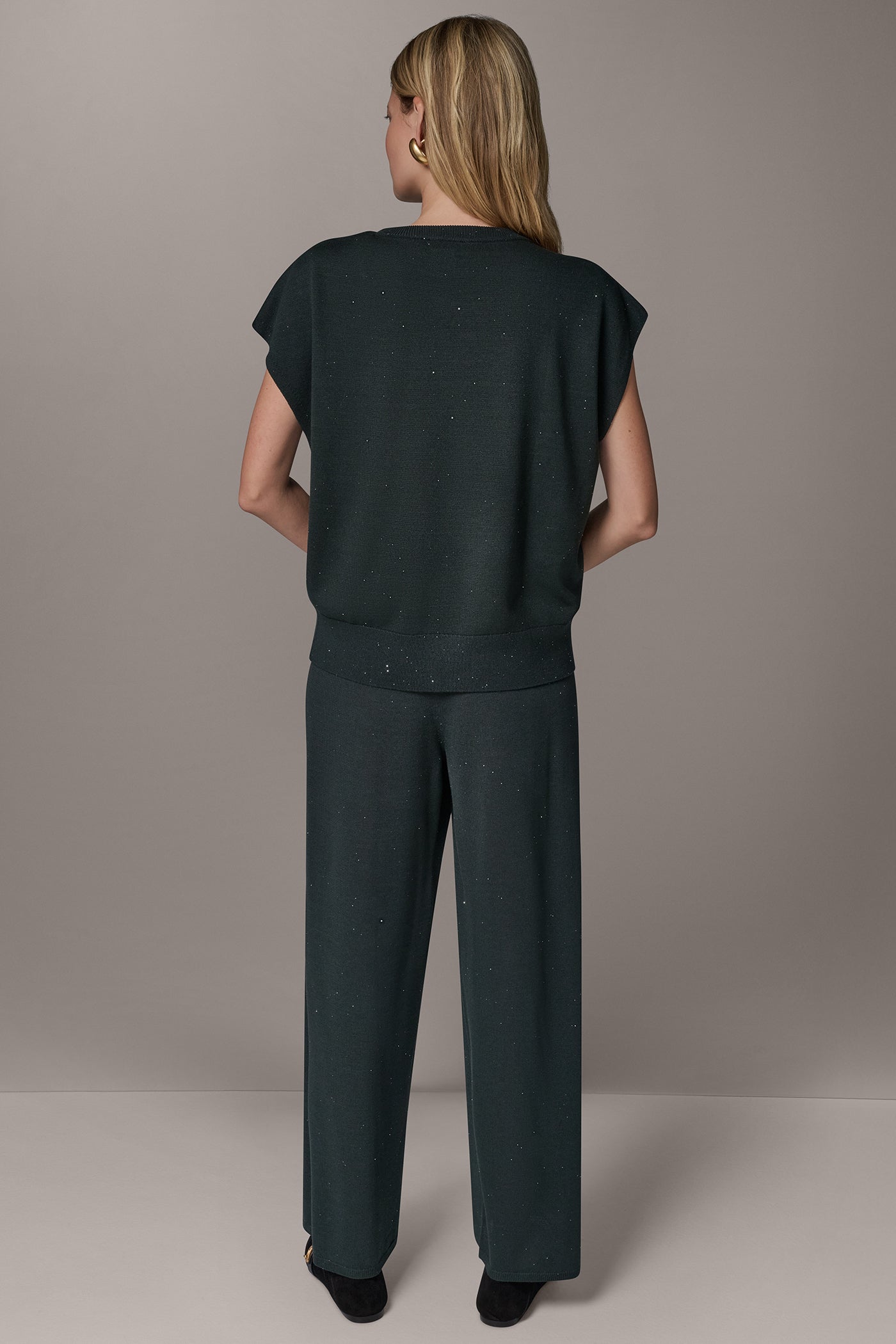 CAP SLEEVE SEQUIN SWEATER VIEW 8