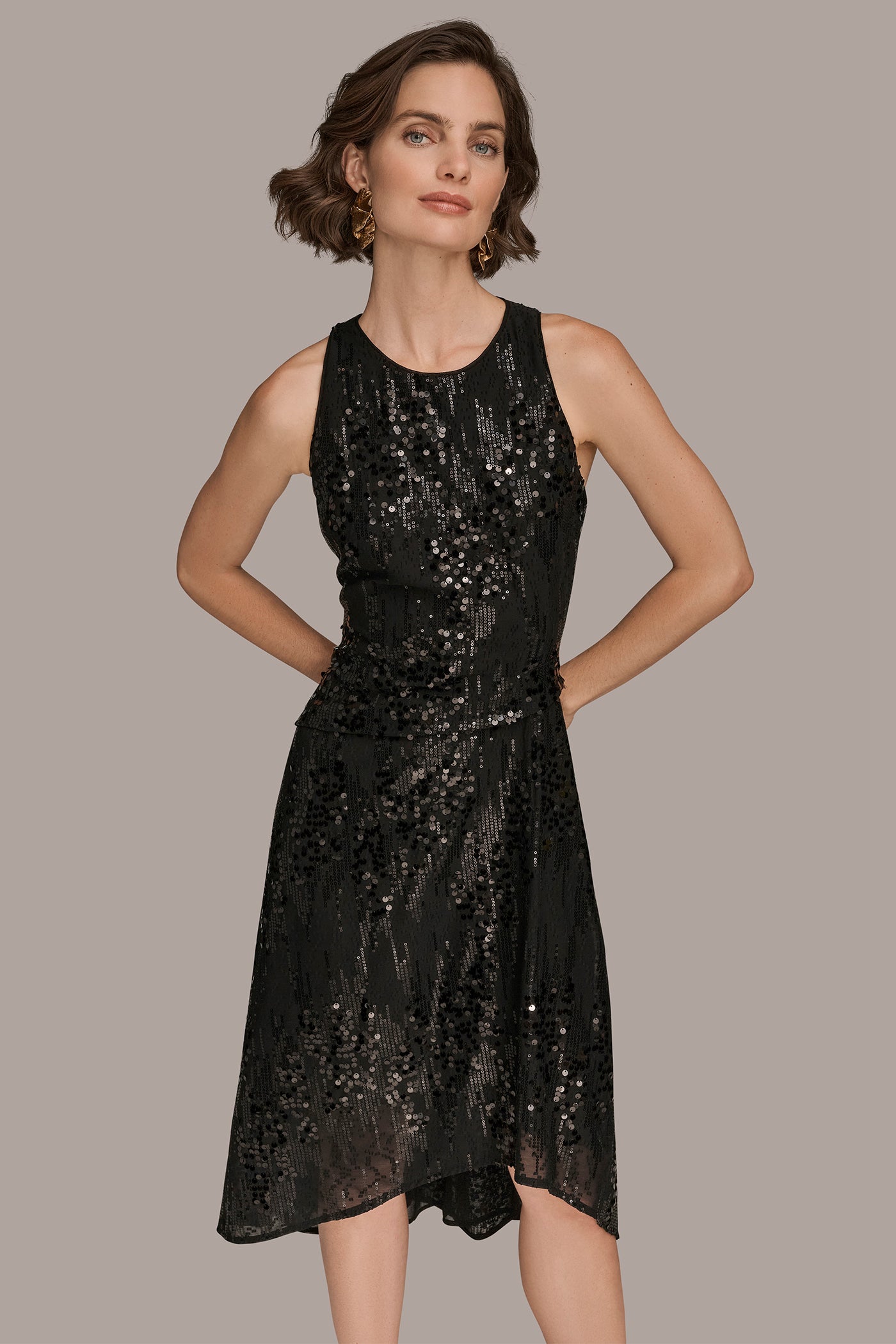 ASYMMETRIC SEQUIN MIDI DRESS VIEW 5 | Dresses & Jumpsuits