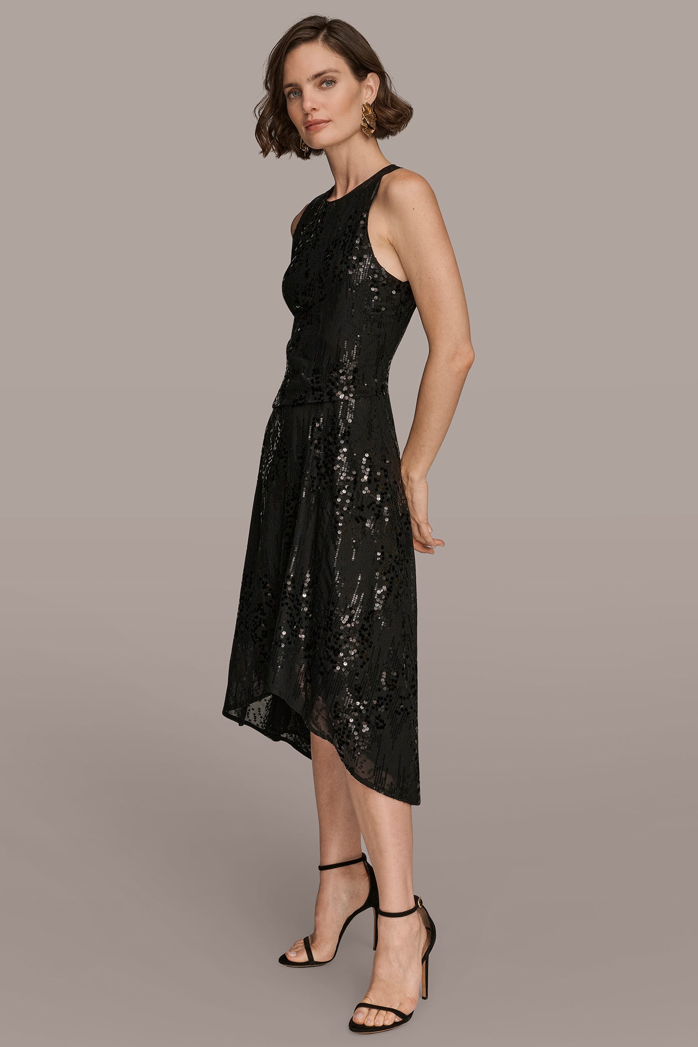 ASYMMETRIC SEQUIN MIDI DRESS VIEW 3 | Dresses & Jumpsuits
