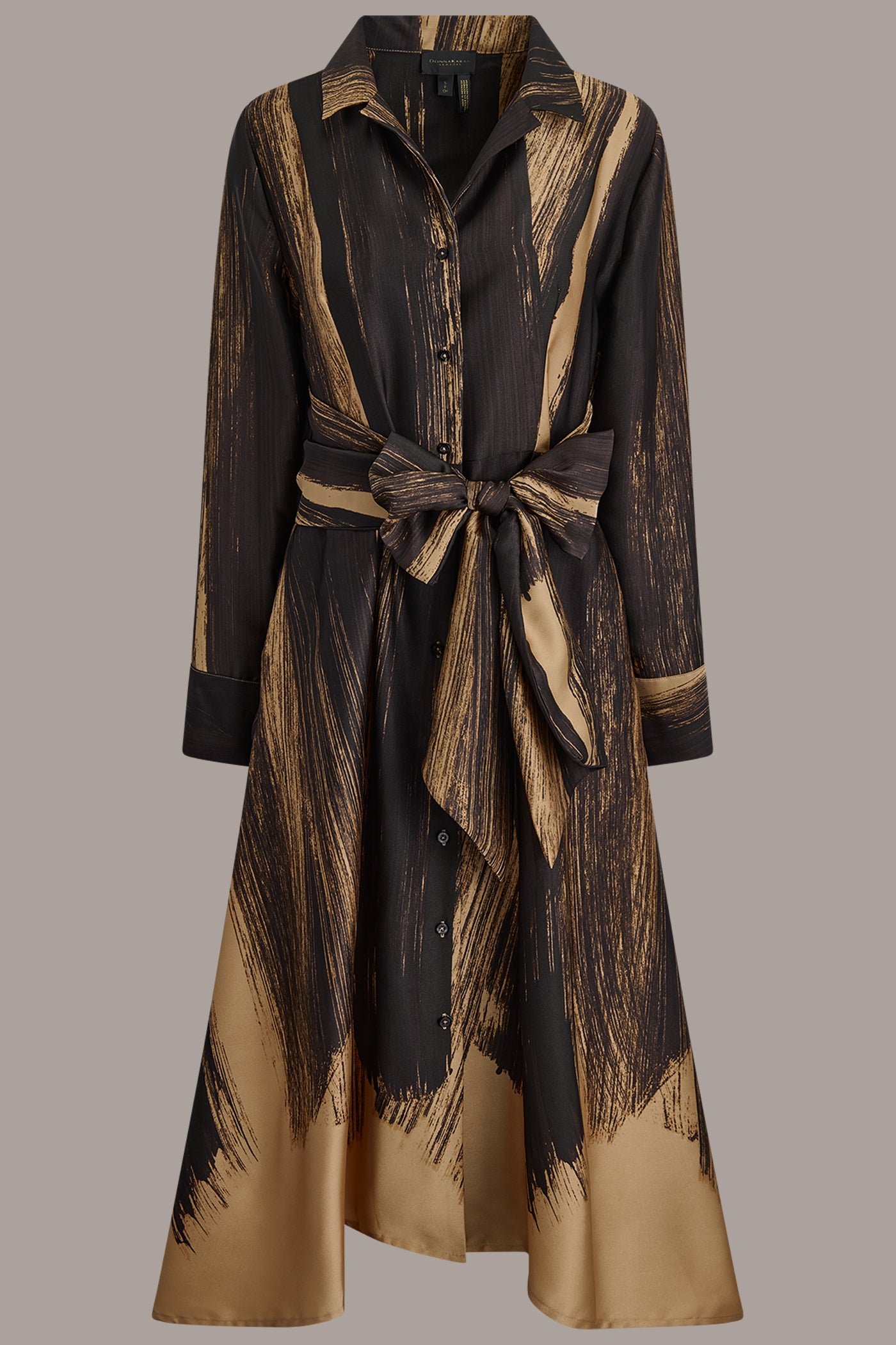 PRINTED TWIST-WAIST MIDI SHIRT DRESS VIEW 8 | Dresses & Jumpsuits