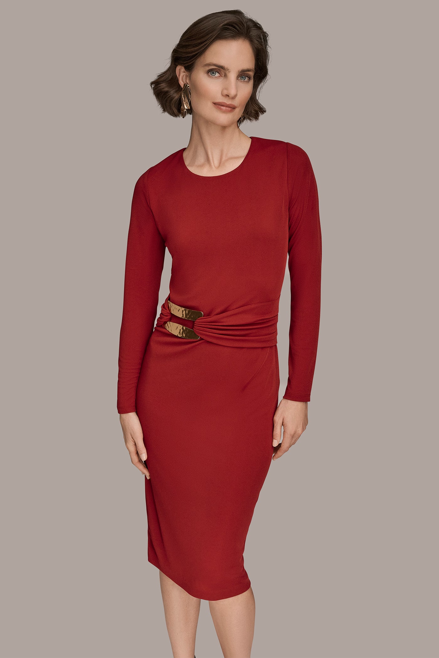 GATHERED EMBELLISHED SHEATH VIEW 4 | Dresses & Jumpsuits
