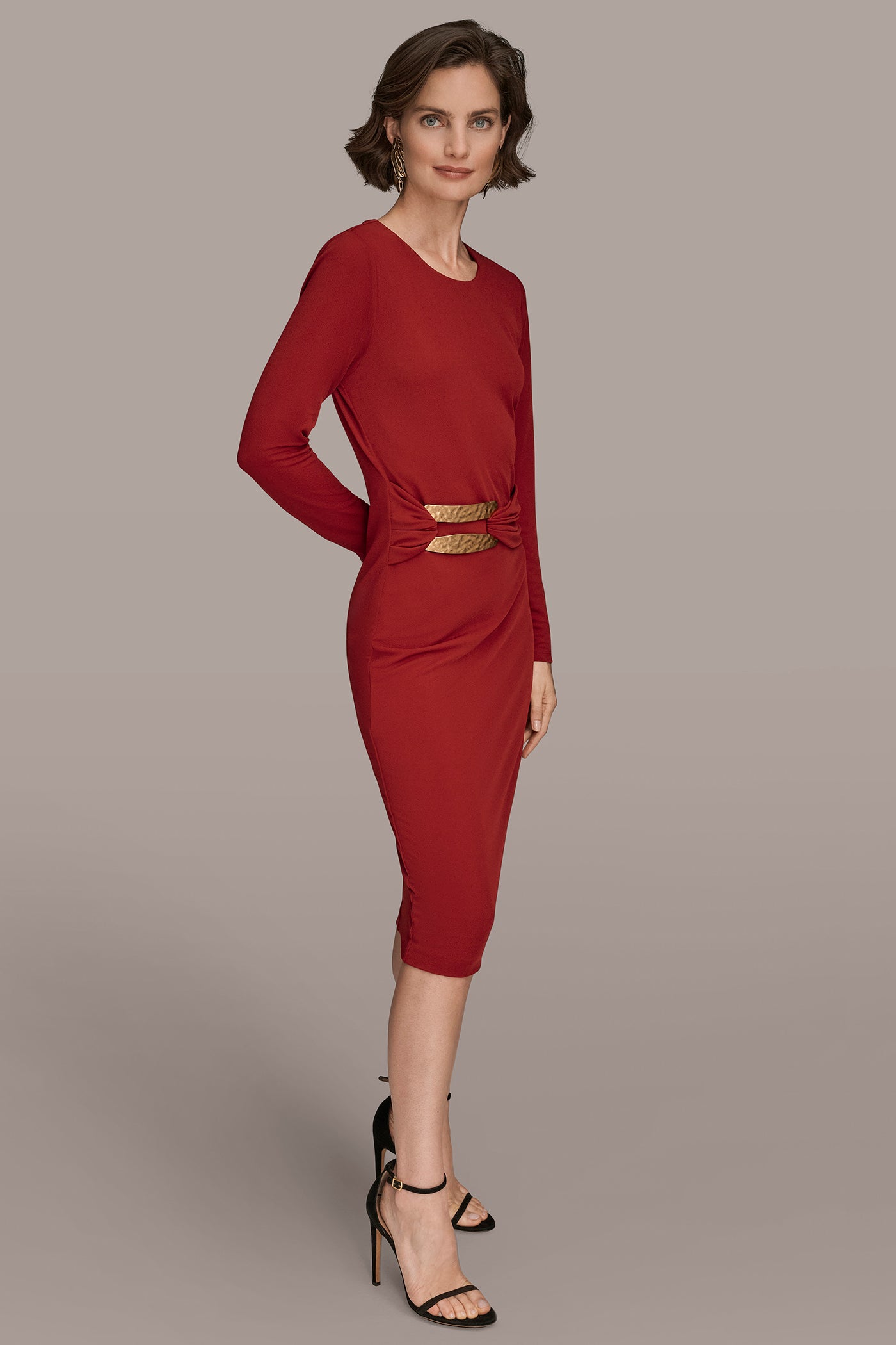 GATHERED EMBELLISHED SHEATH VIEW 3 | Dresses & Jumpsuits