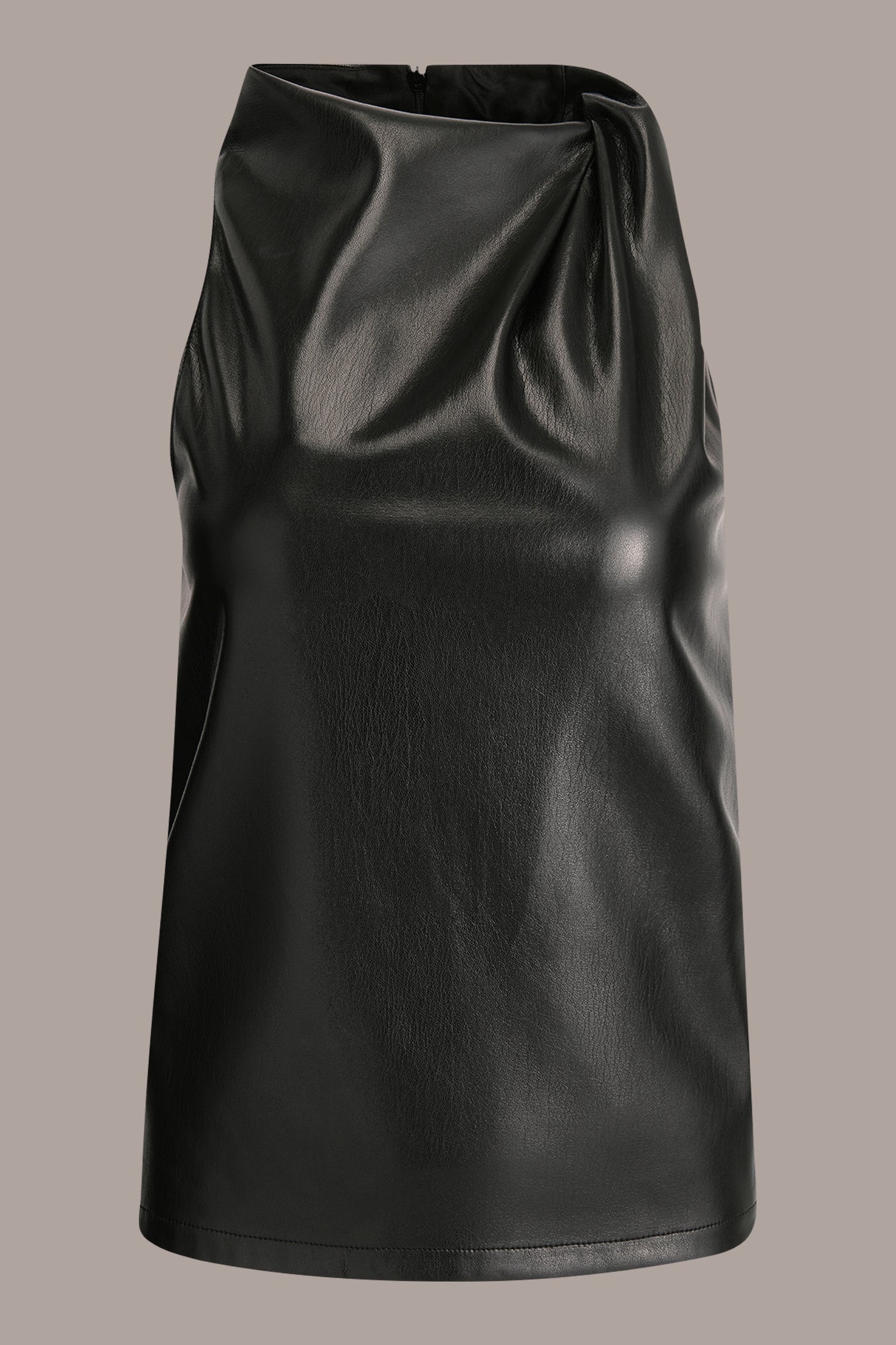 GATHERED FAUX LEATHER-PANELED BLOUSE VIEW 7 | Tops