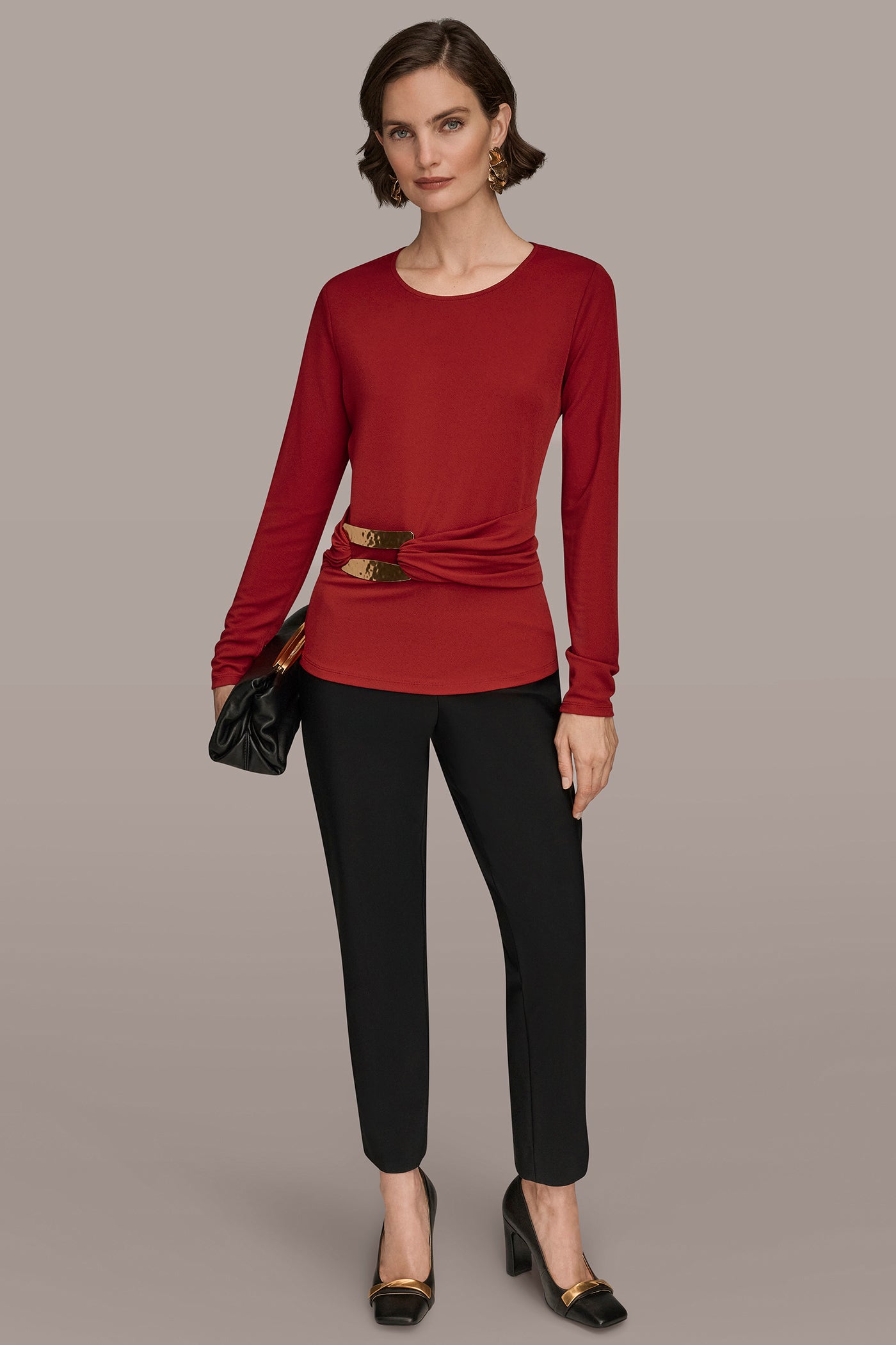 GATHERED EMBELLISHED BLOUSE VIEW 4 | Tops