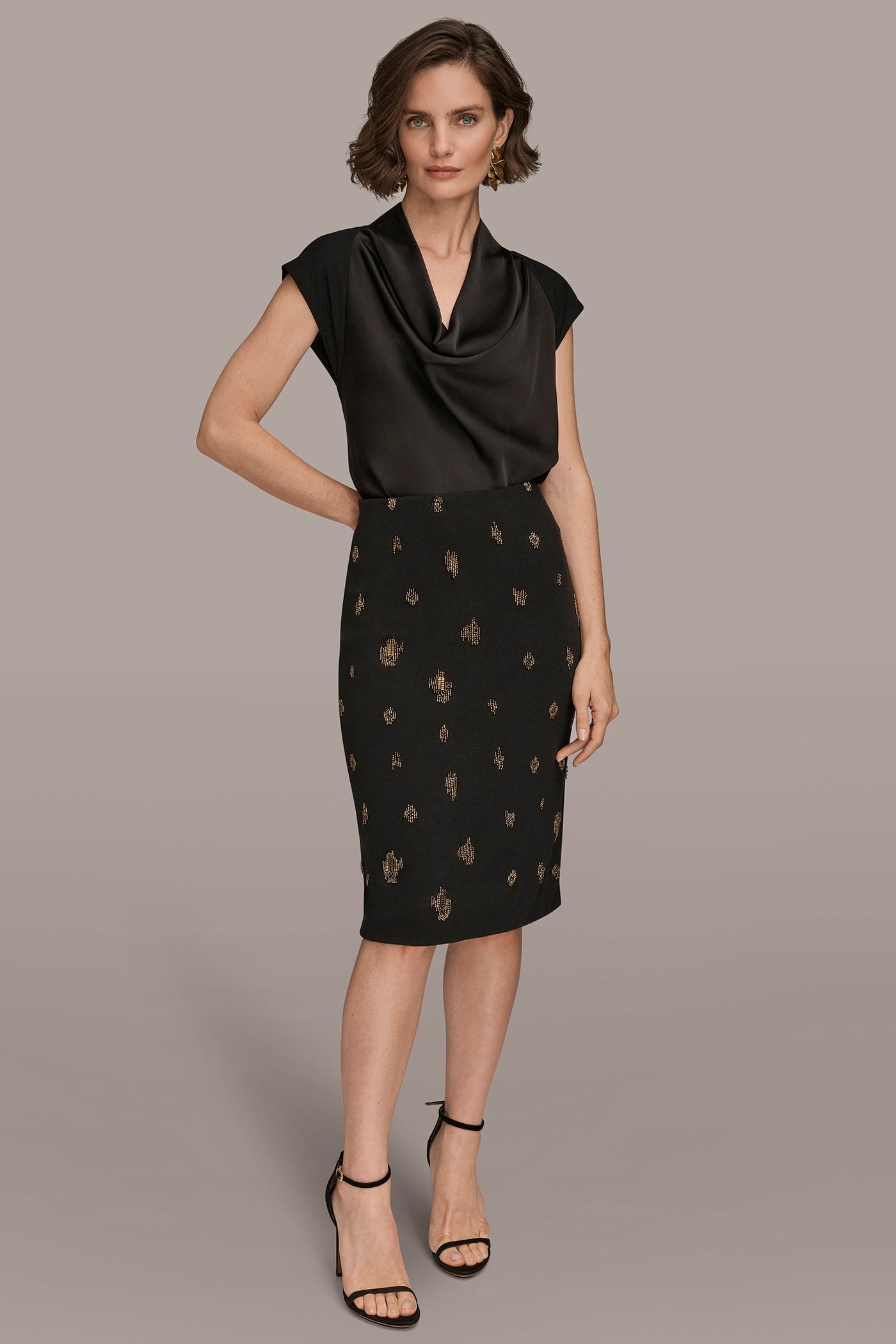 BEAD-EMBELLISHED PENCIL SKIRT VIEW 5 | Skirts