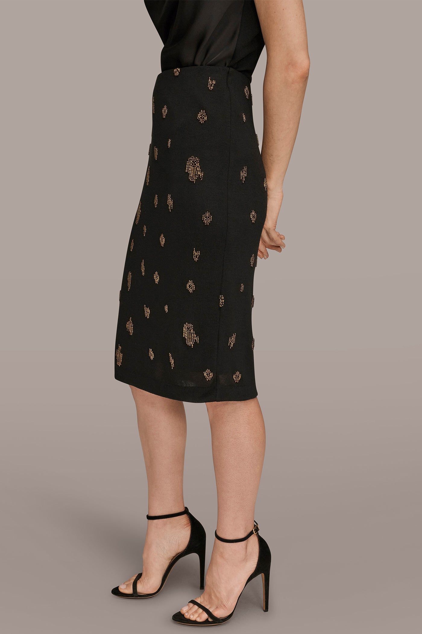 BEAD-EMBELLISHED PENCIL SKIRT VIEW 3 | Skirts
