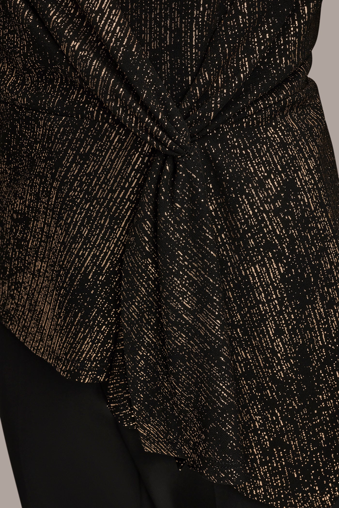 ASYMMETRIC METALLIC CINCHED TOP VIEW 6 | Tops