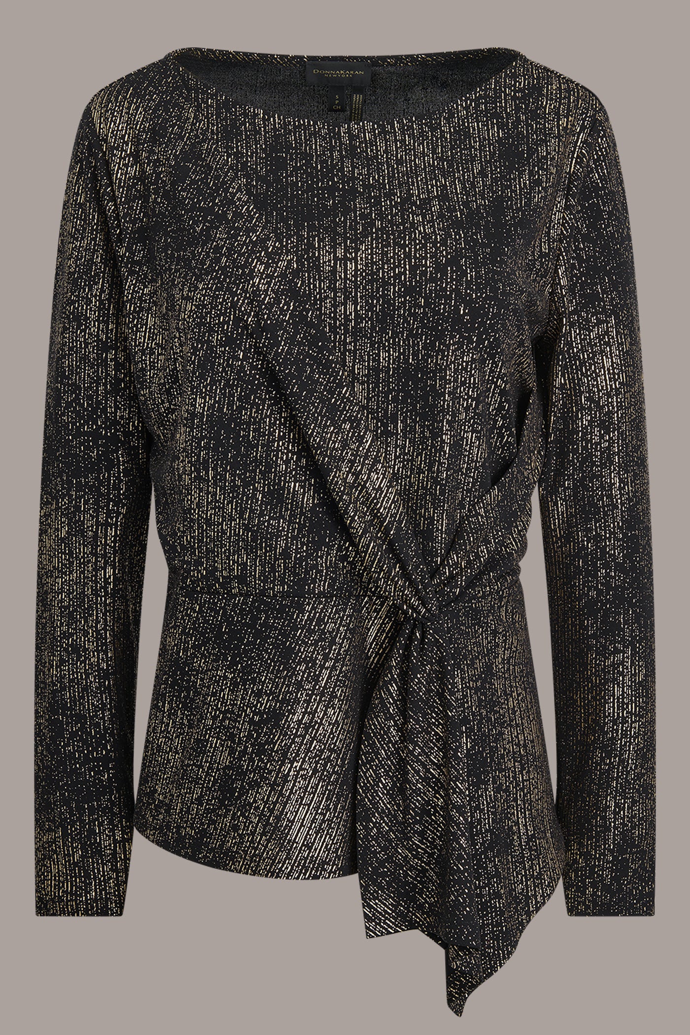 ASYMMETRIC METALLIC CINCHED TOP VIEW 7 | Tops