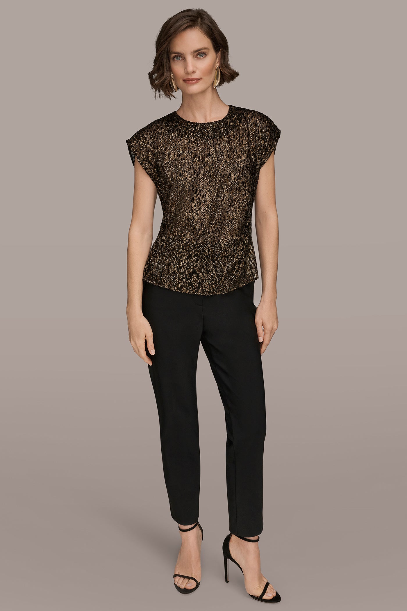 METALLIC BURNOUT TOP VIEW 4 | Matching Sets