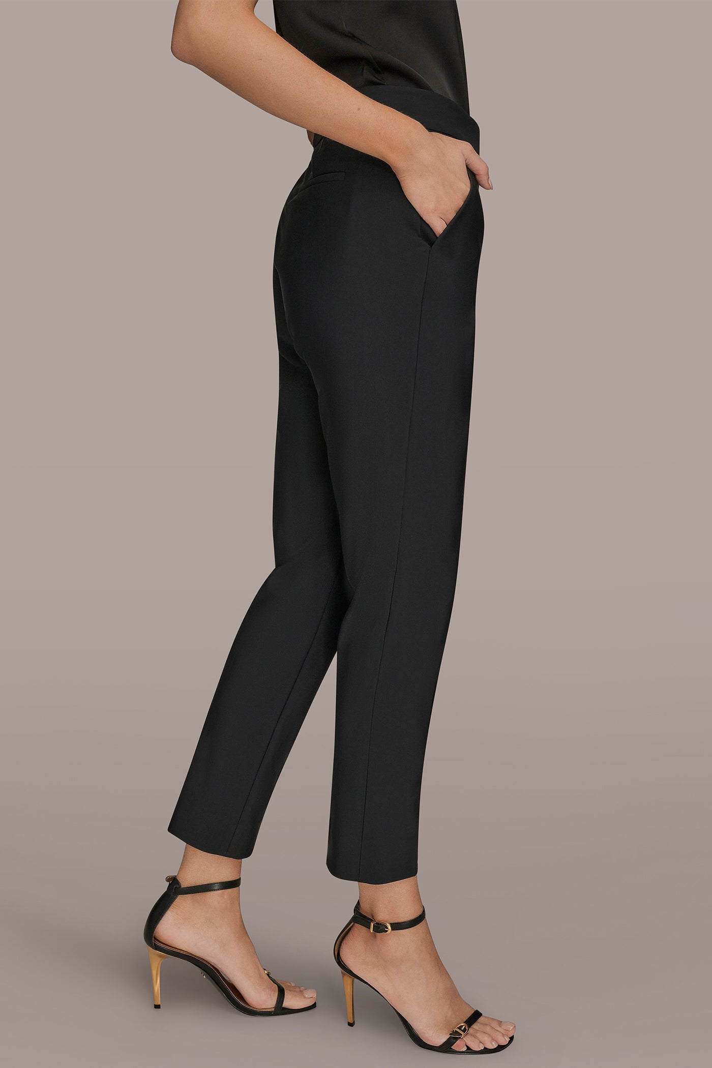 HIGH-RISE STRAIGHT-LEG ANKLE PANT VIEW 3 | Suits and Separates