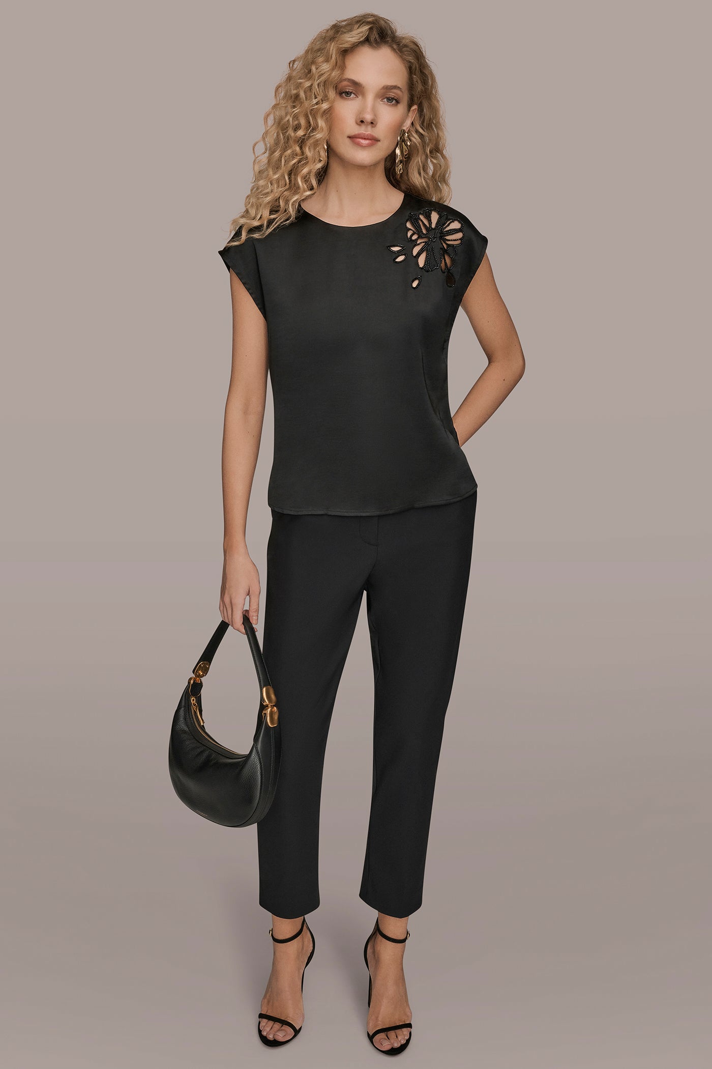 FLORAL-EMBROIDERED BLOUSE VIEW 7 | Tops