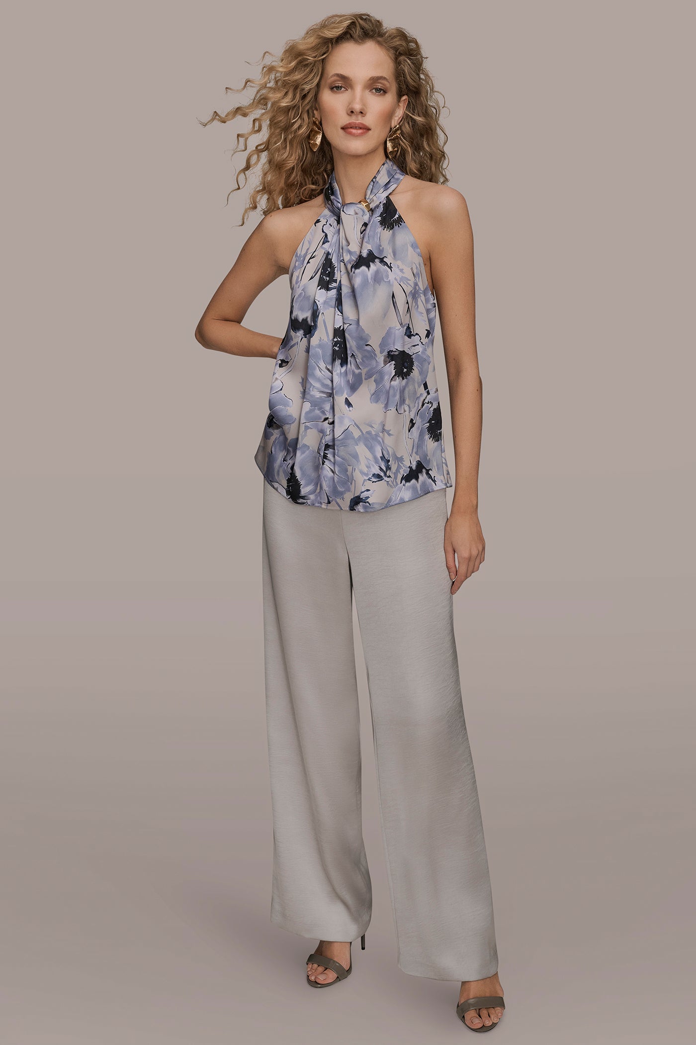 TWIST-NECK HALTER BLOUSE VIEW 7 | Suits and Separates