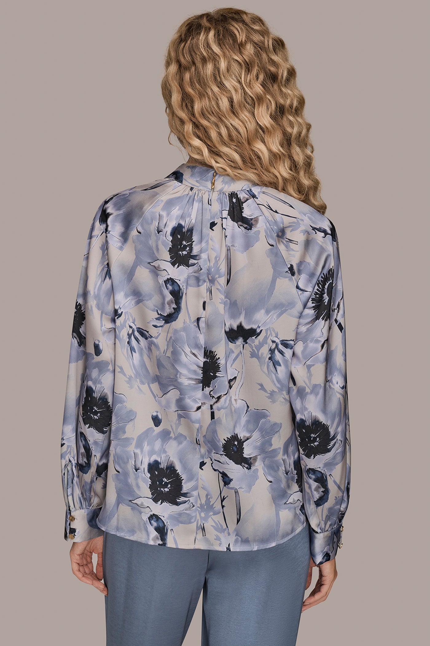 BUTTON-NECK BLOUSE | View 2 | Holiday Collection