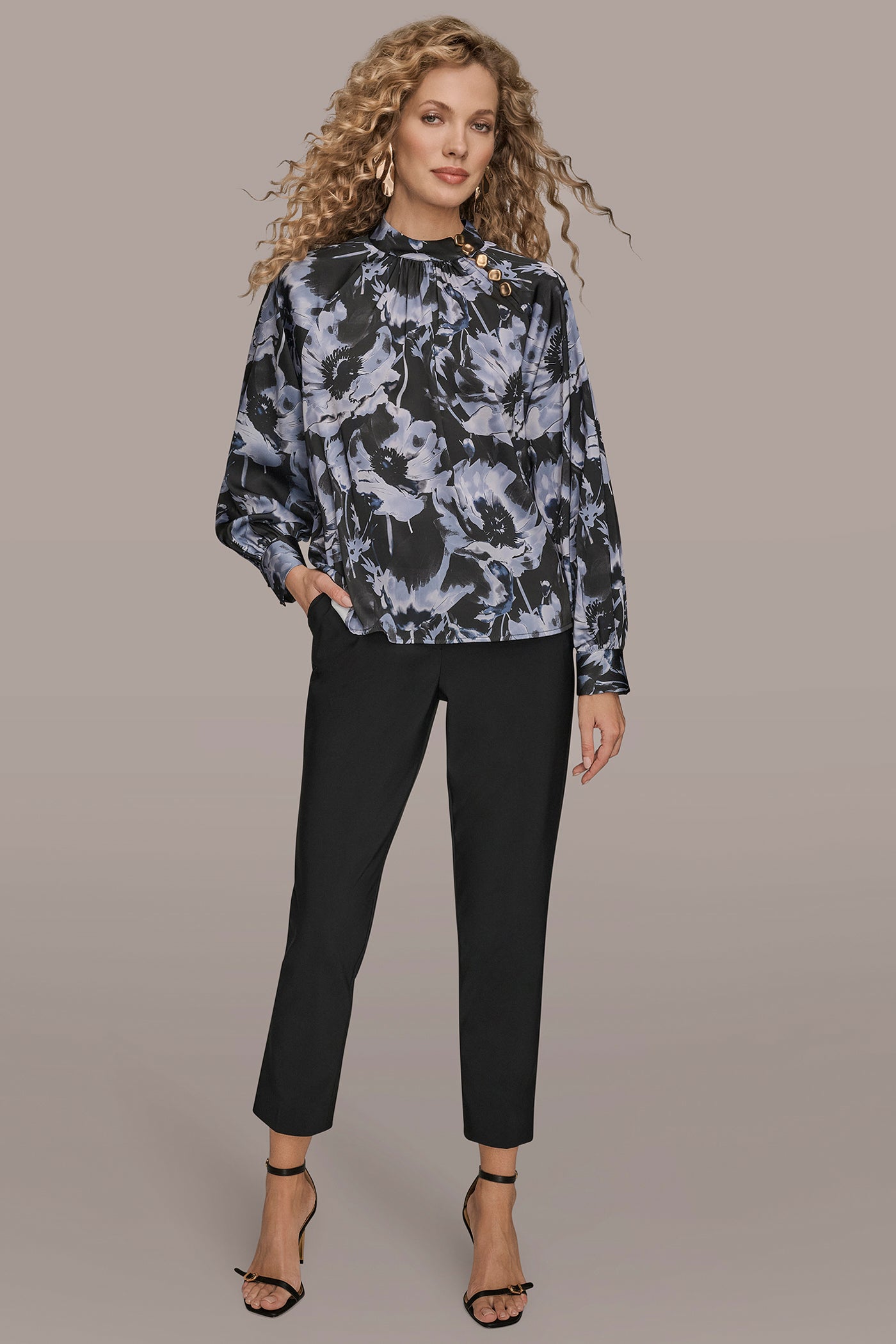 BUTTON-NECK BLOUSE VIEW 7 | New Arrivals