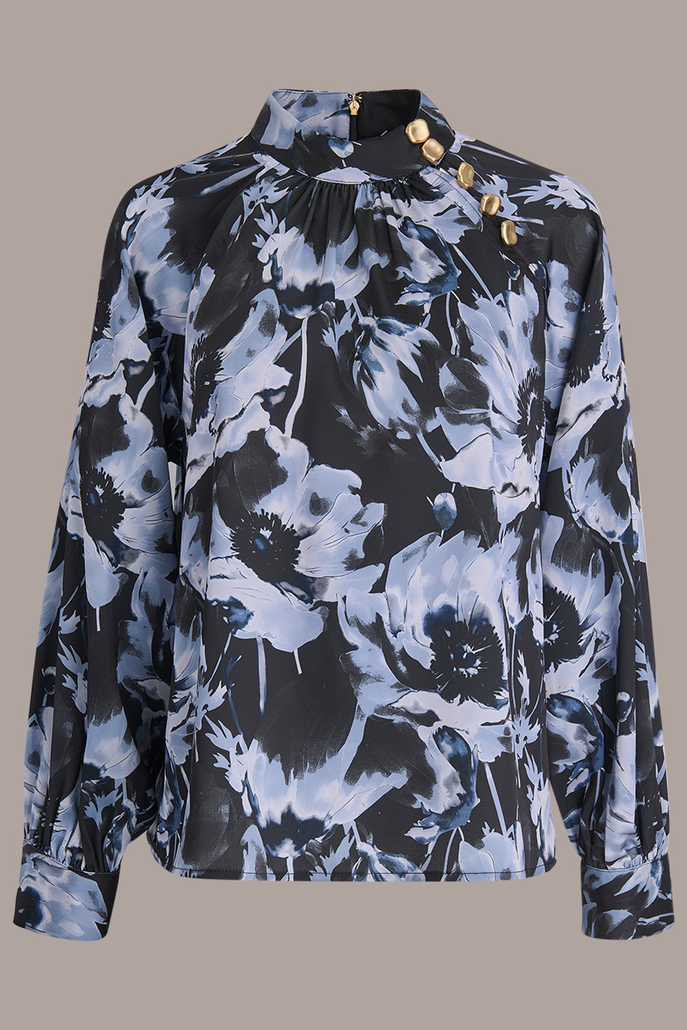 BUTTON-NECK BLOUSE VIEW 8 | New Arrivals