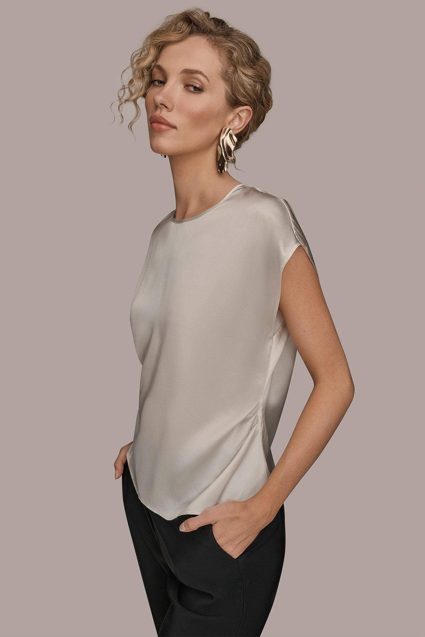CAP SLEEVE BLOUSE VIEW 3 | New Arrivals