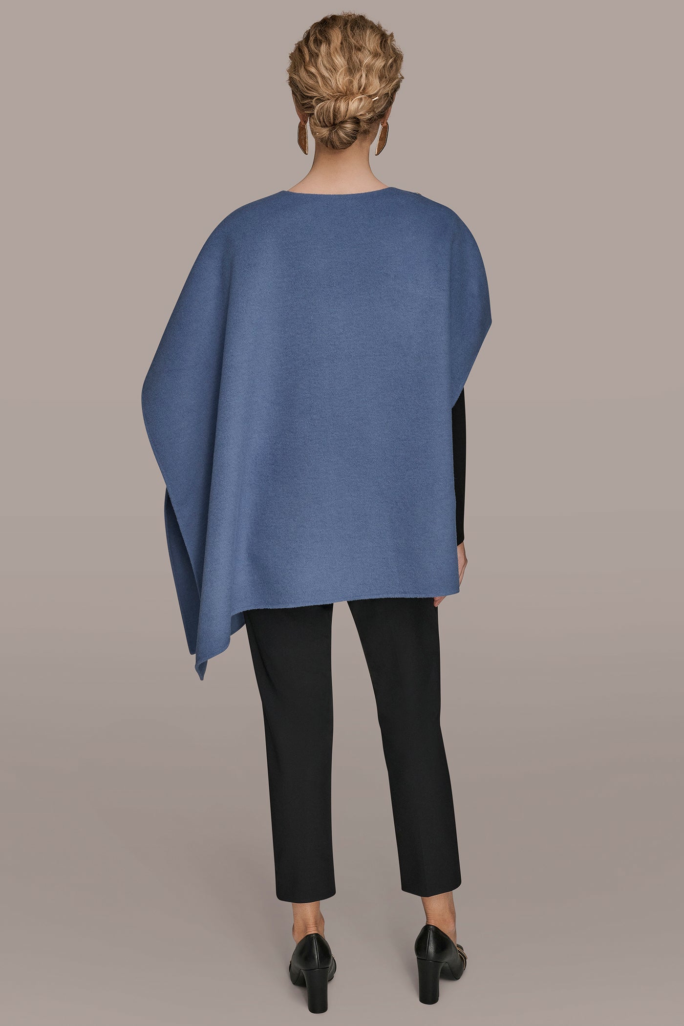 BUTTON-EMBELLISHED WOOL-BLEND CAPE | View 2 | New Arrivals