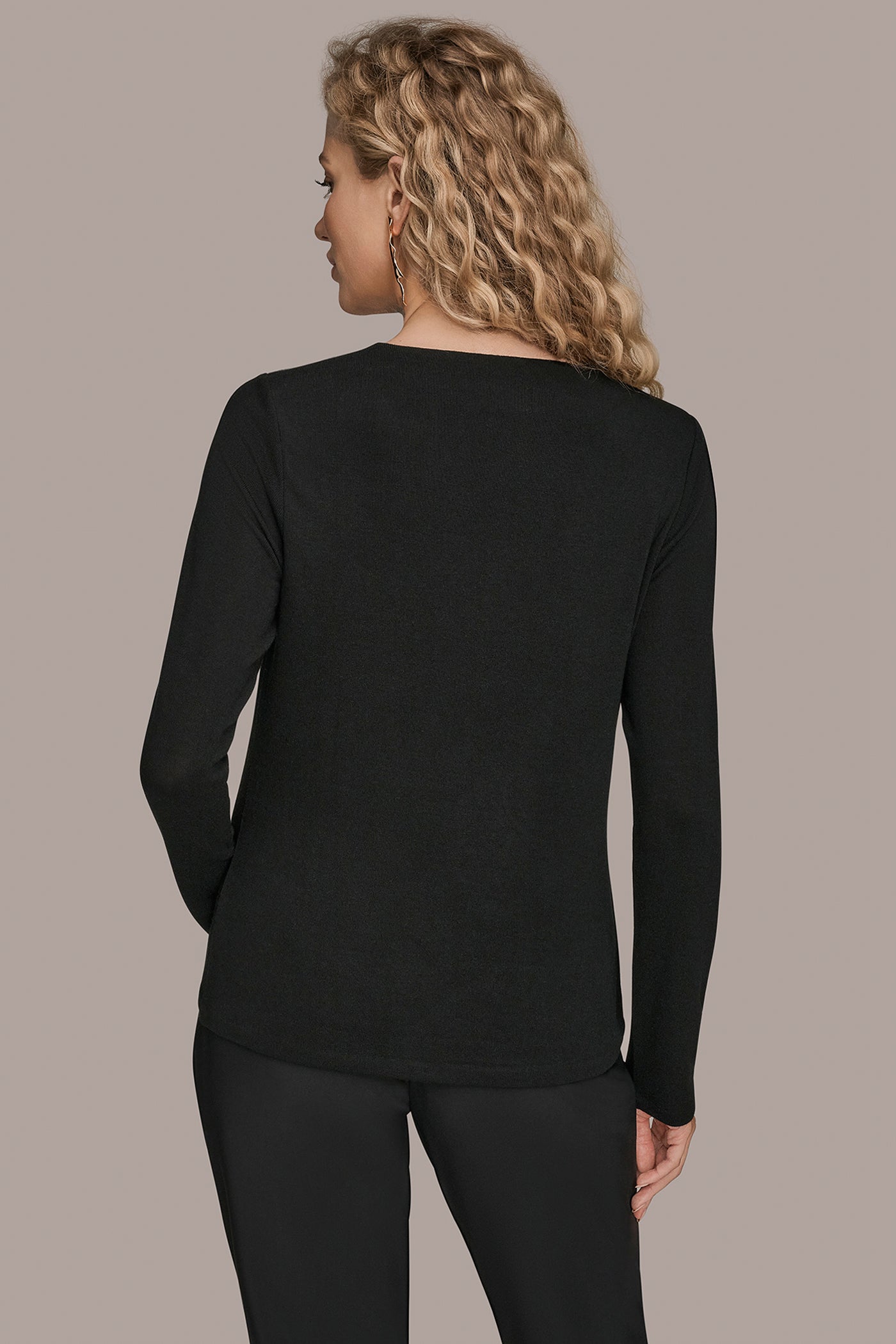 LONG-SLEEVE COWL-NECK FLORAL TOP | View 2 | New Arrivals