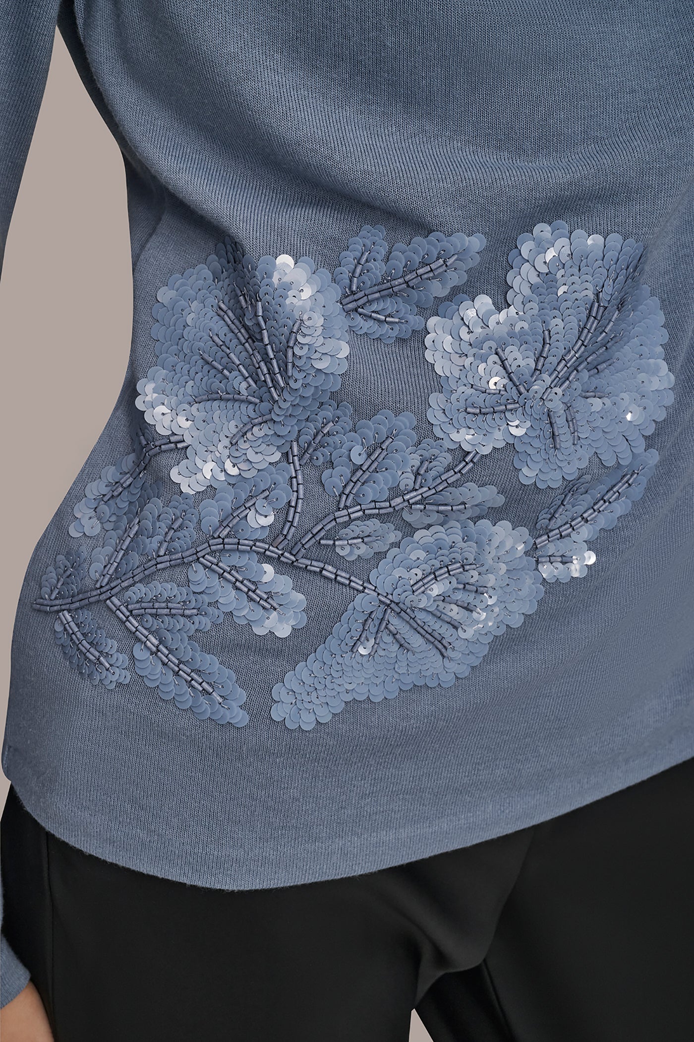 LONG-SLEEVE COWL-NECK FLORAL TOP VIEW 5 | New Arrivals