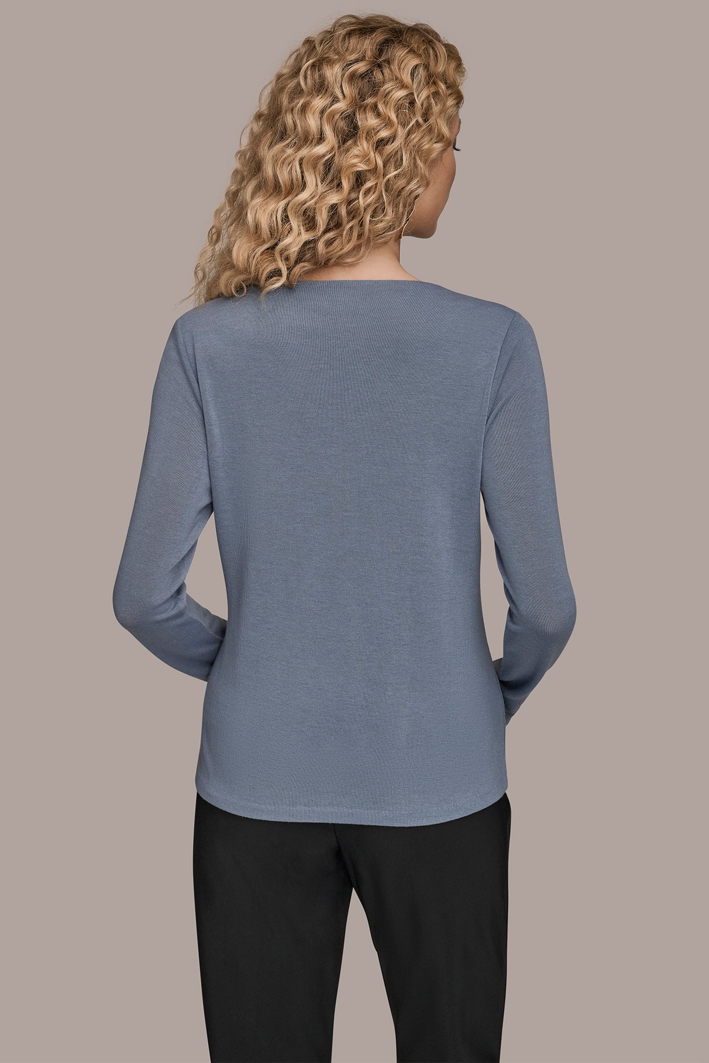 LONG-SLEEVE COWL-NECK FLORAL TOP | View 2 | New Arrivals