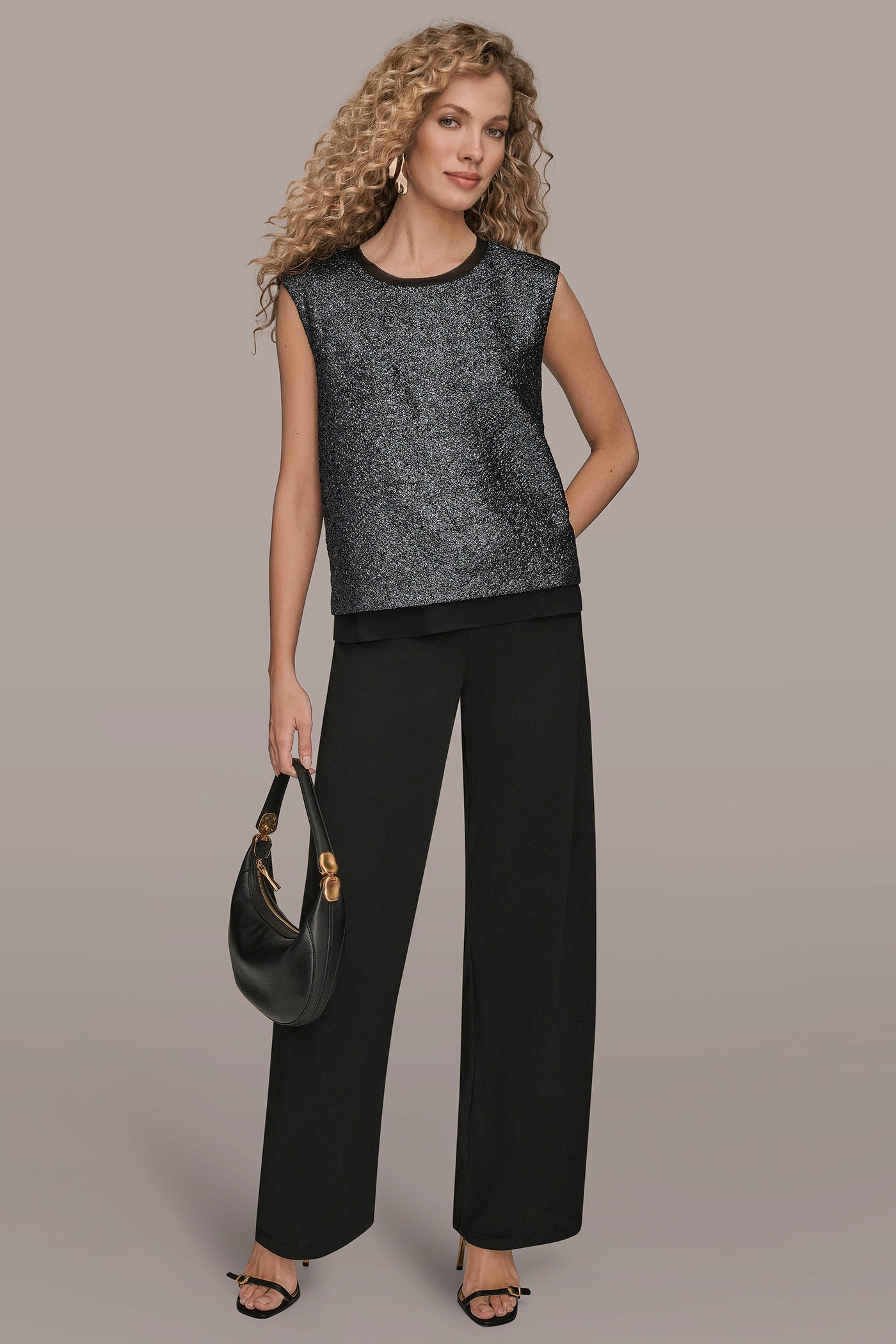 CHIFFON-TRIMMED BLOUSE VIEW 8 | All That Shimmers