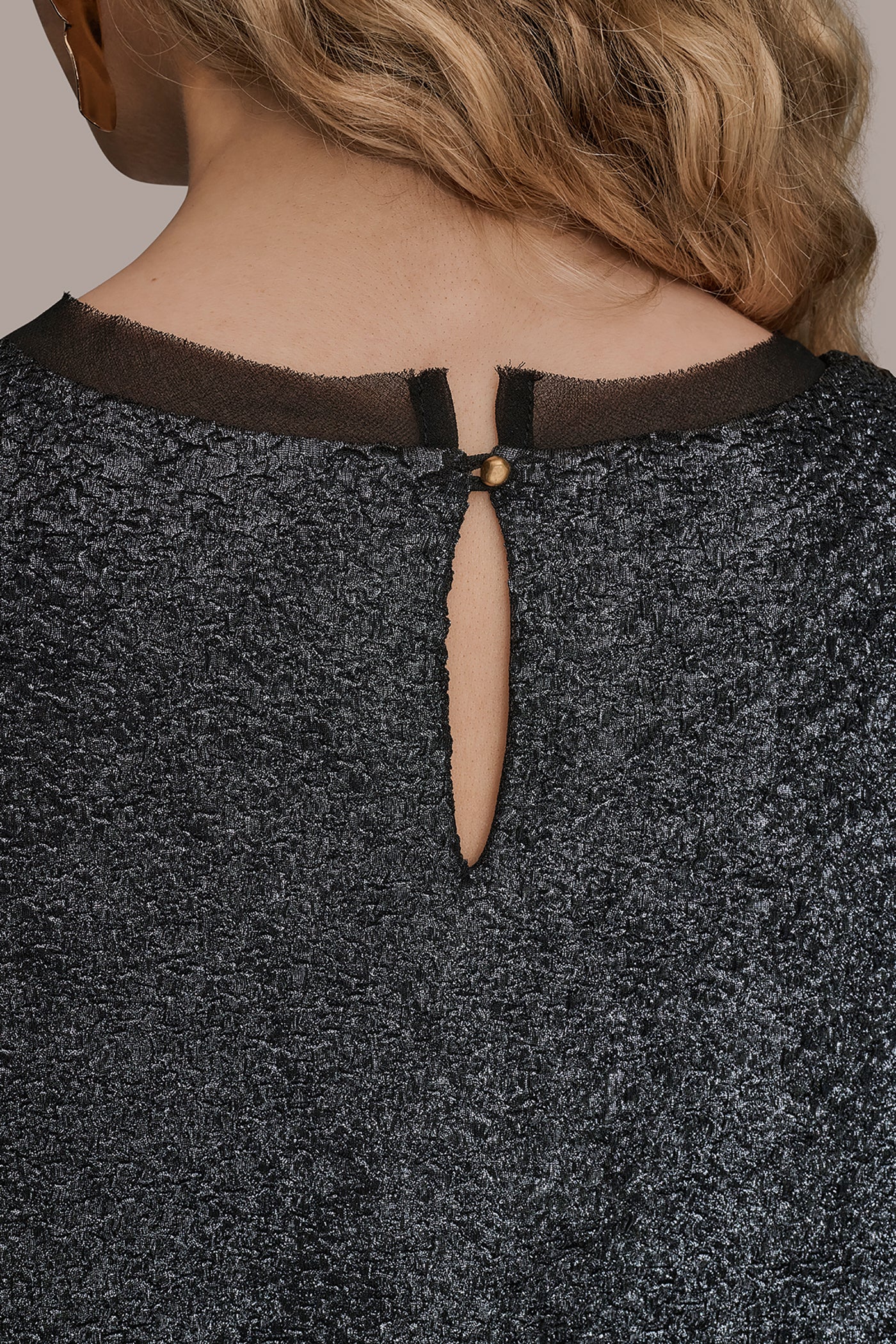 CHIFFON-TRIMMED BLOUSE VIEW 5 | All That Shimmers