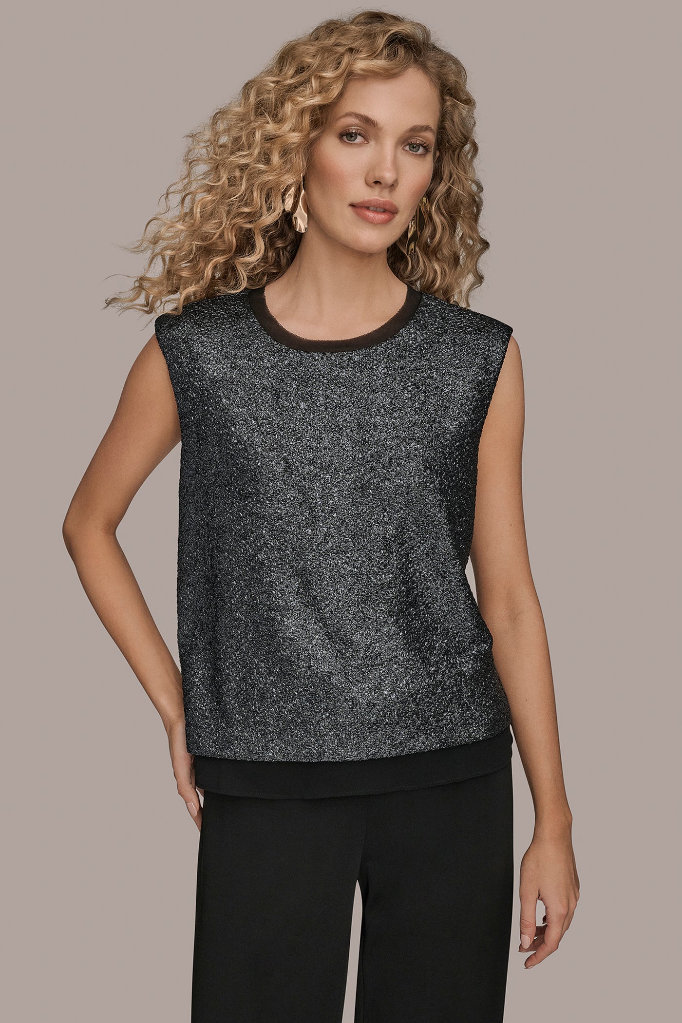 CHIFFON-TRIMMED BLOUSE | View 1 | All That Shimmers