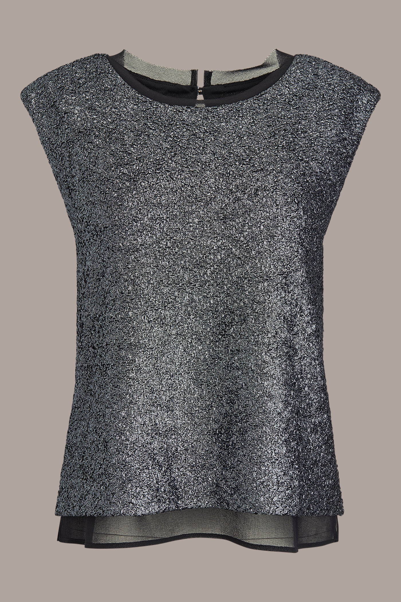 CHIFFON-TRIMMED BLOUSE VIEW 9 | All That Shimmers