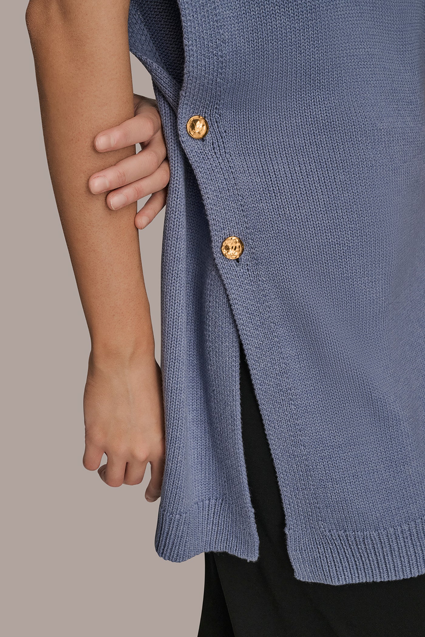 BUTTON-FRONT SWEATER CAPELET VIEW 6 | New Arrivals