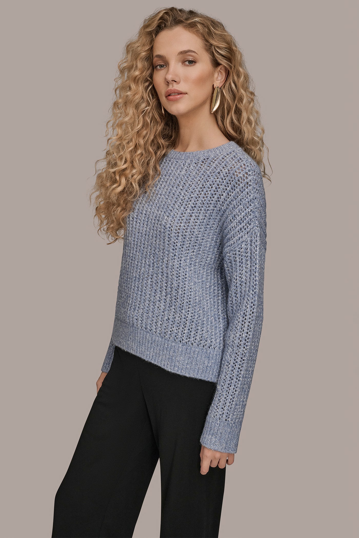 OPEN-STITCH SWEATER VIEW 3 | Luxe Layers