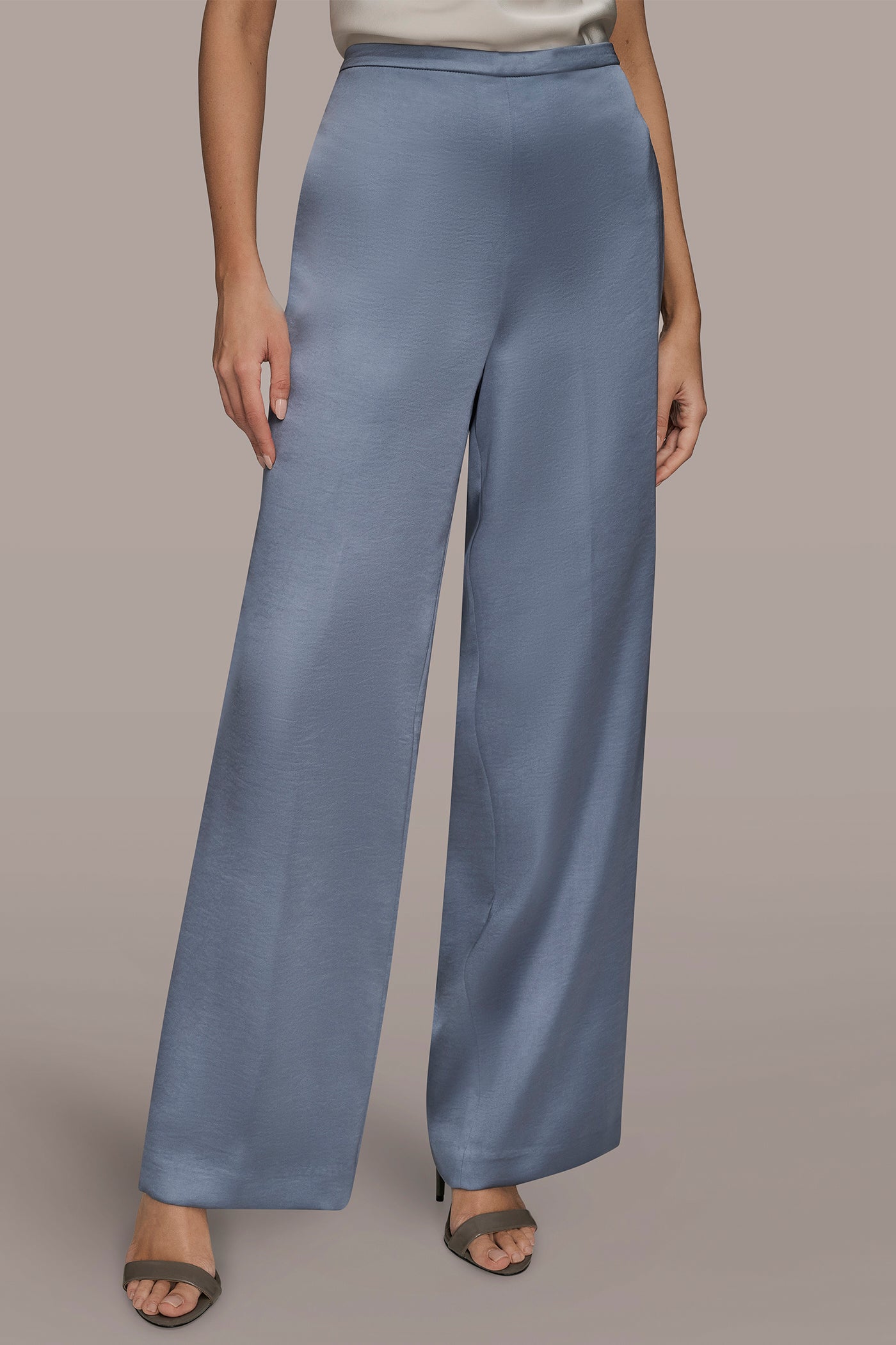 EXTRA HIGH-RISE SATIN PULL-ON PANT | View 1 | New Arrivals