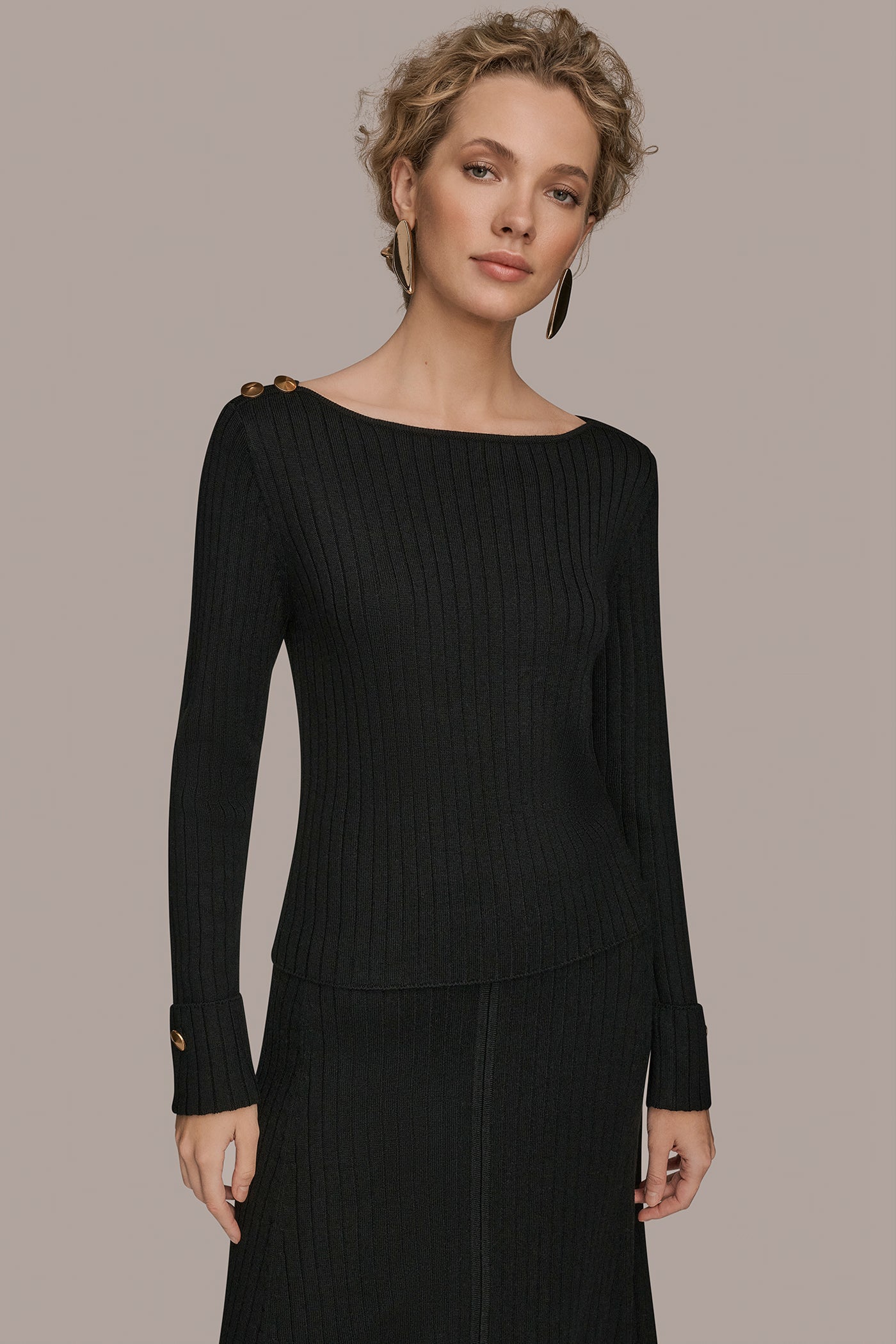 BUTTON-EMBELLISHED SWEATER | View 1 | Sweaters