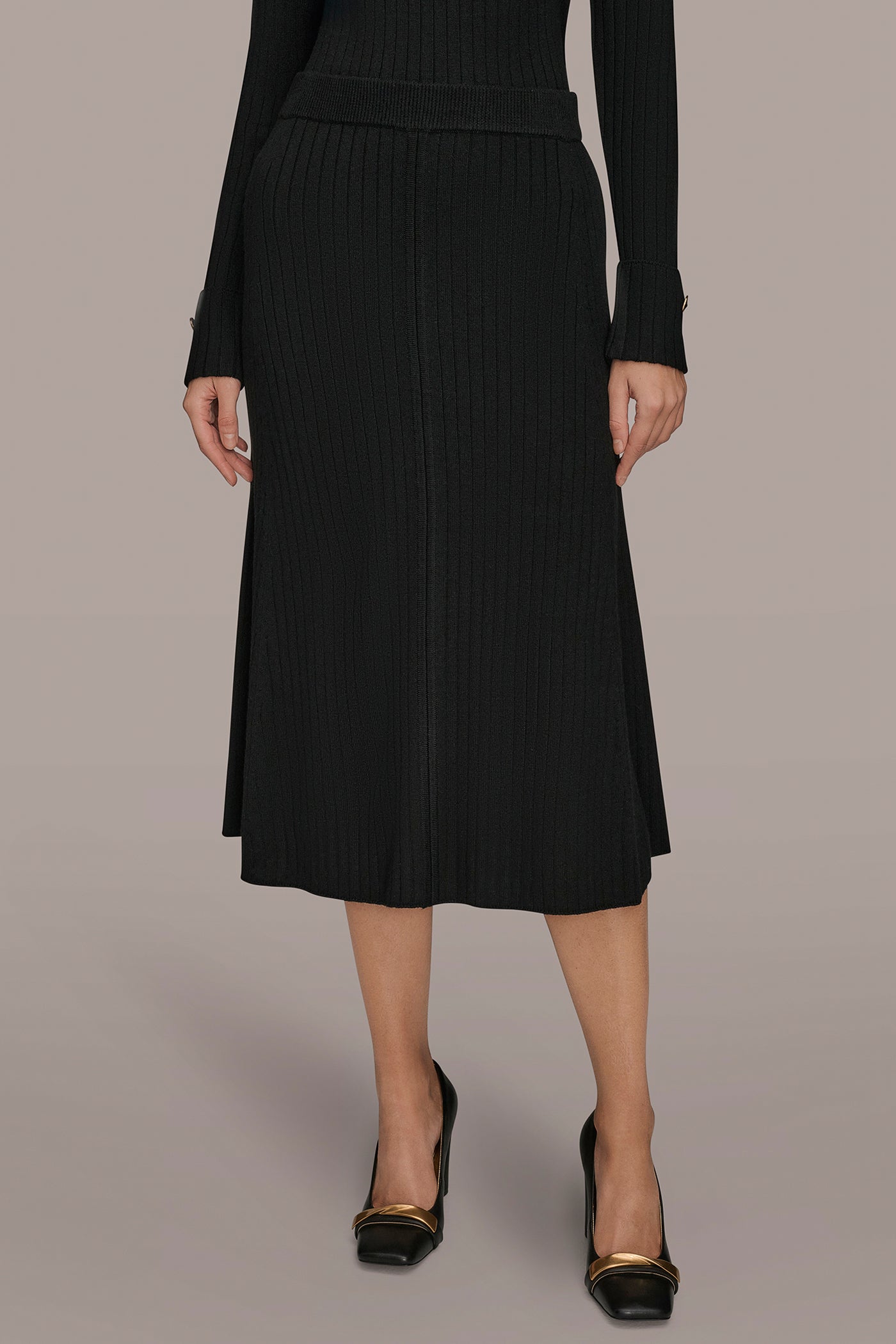 SEAMED MIDI SWEATER SKIRT | View 1 | Suits and Separates