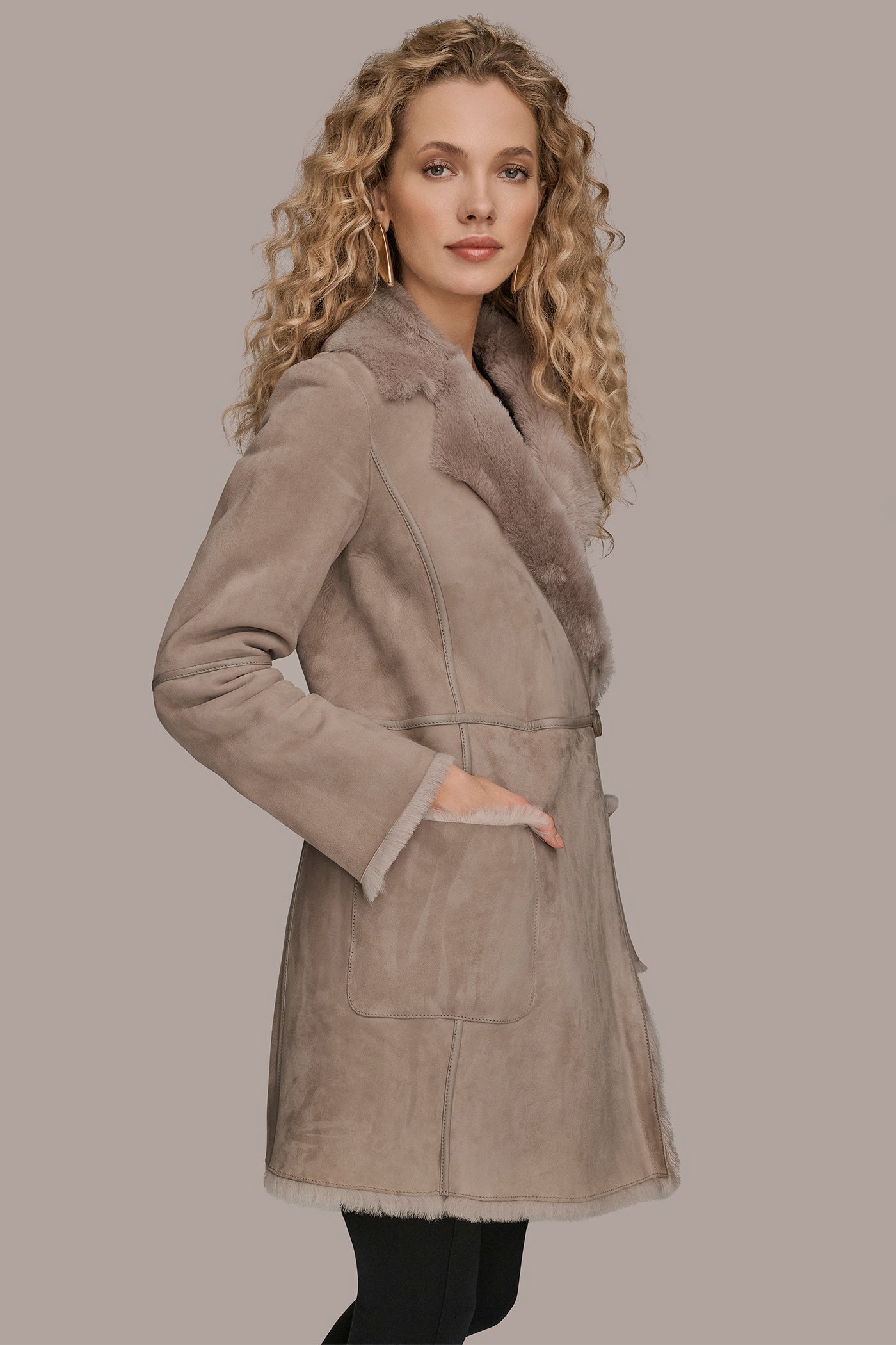 SHEARLING COAT VIEW 3 | Clothing