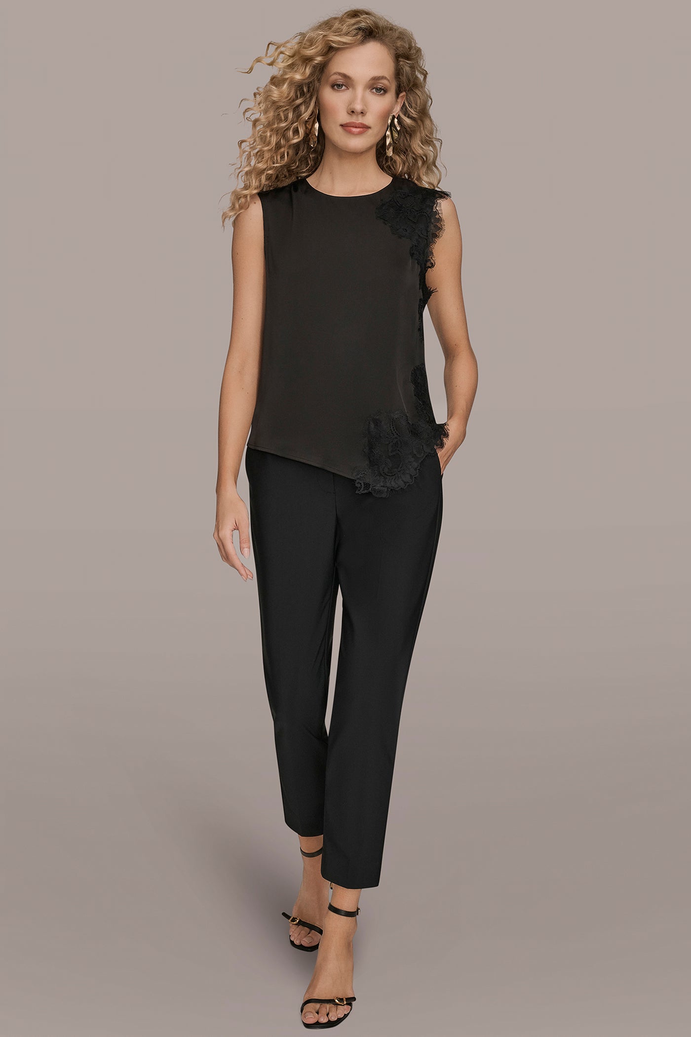 ASYMMETRIC LACE-TRIMMED BLOUSE VIEW 7 | Tops