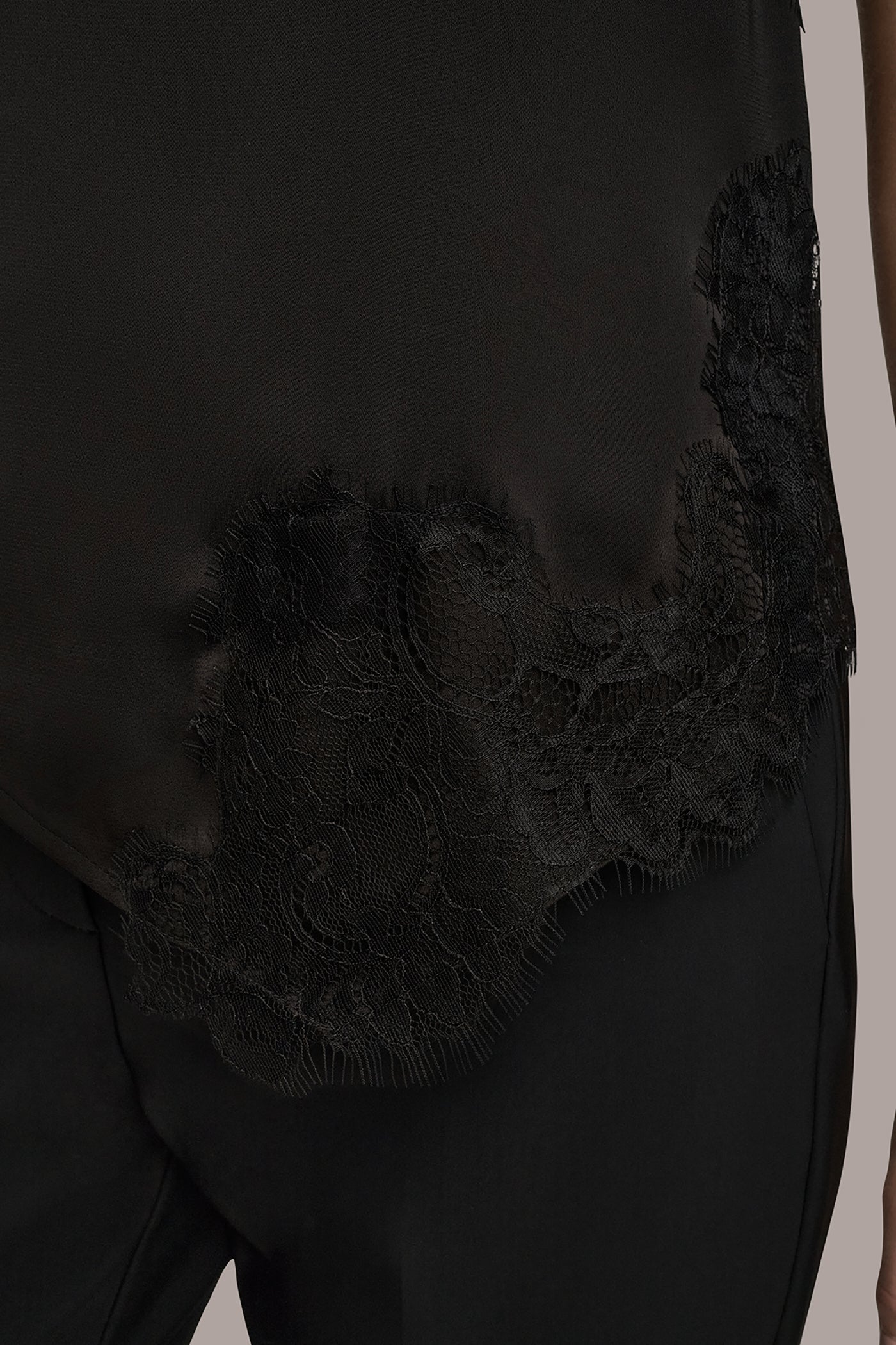 ASYMMETRIC LACE-TRIMMED BLOUSE VIEW 6 | Tops