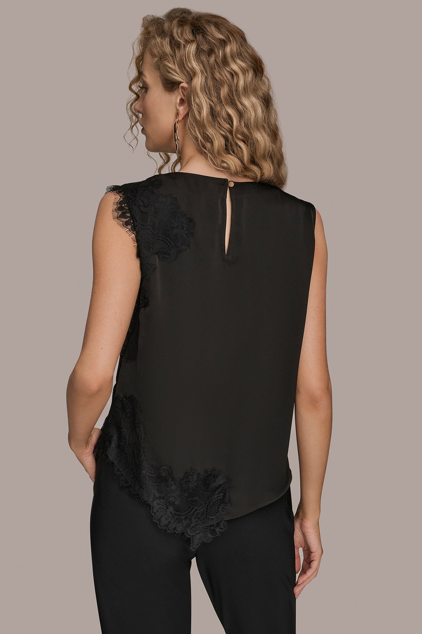 ASYMMETRIC LACE-TRIMMED BLOUSE | View 2 | Tops