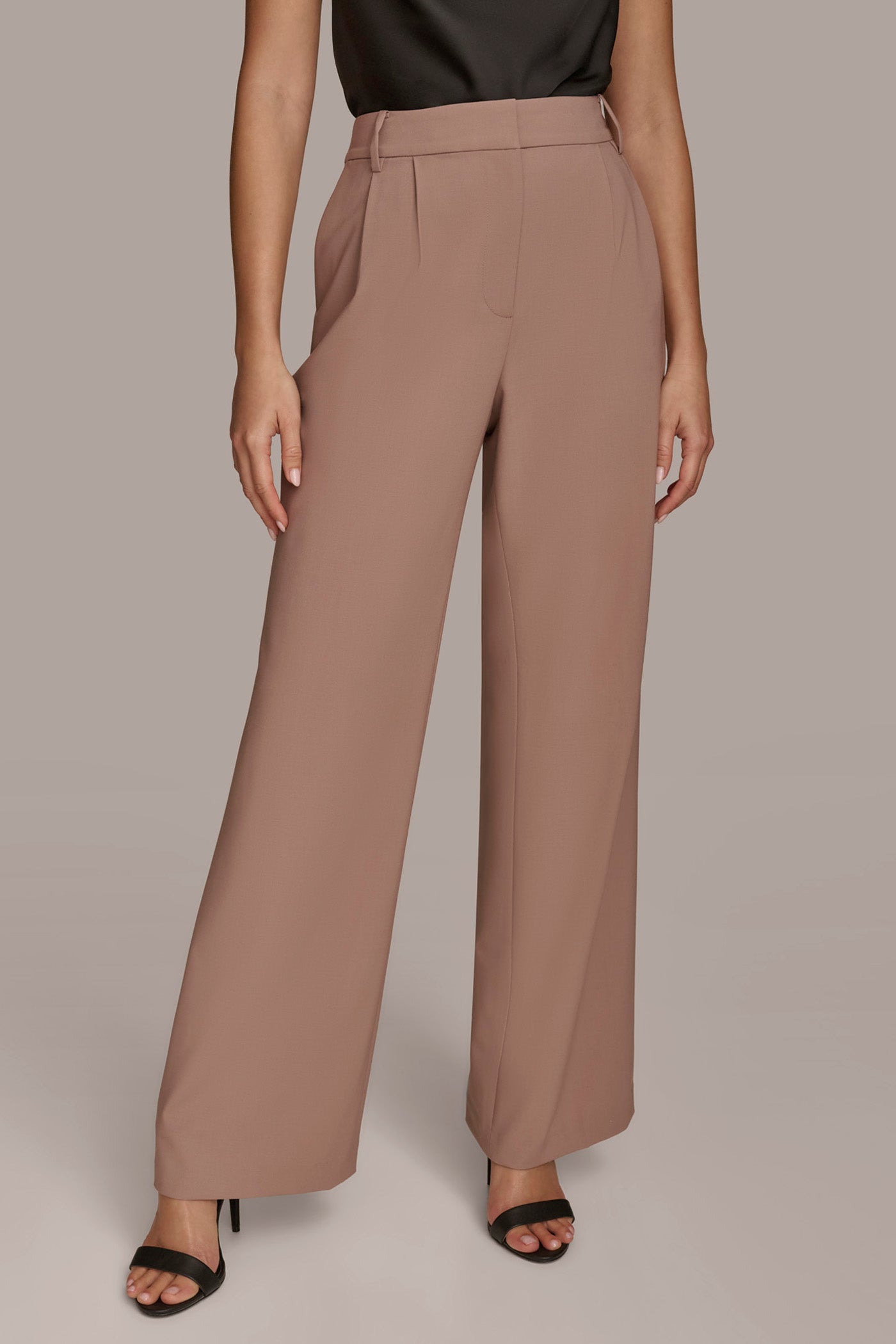 パンツ Cornerstone 23aw wide leg pants sullen Wide Pant With Pleats | Donna Karan
